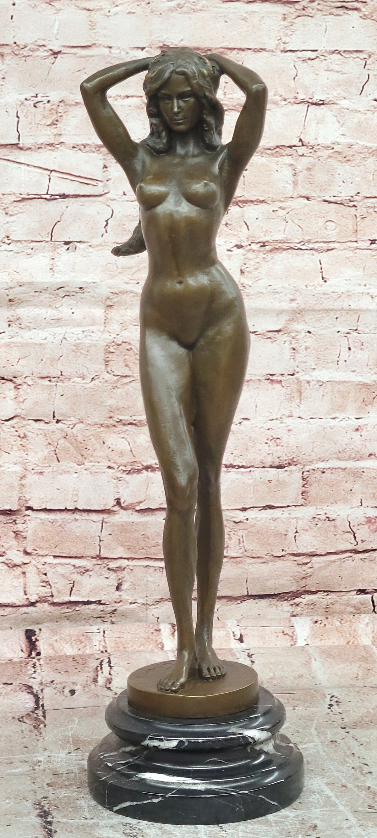 Bronze Sensual Female Form Sculpture Cesaro Nude Lady Collectible Artwork