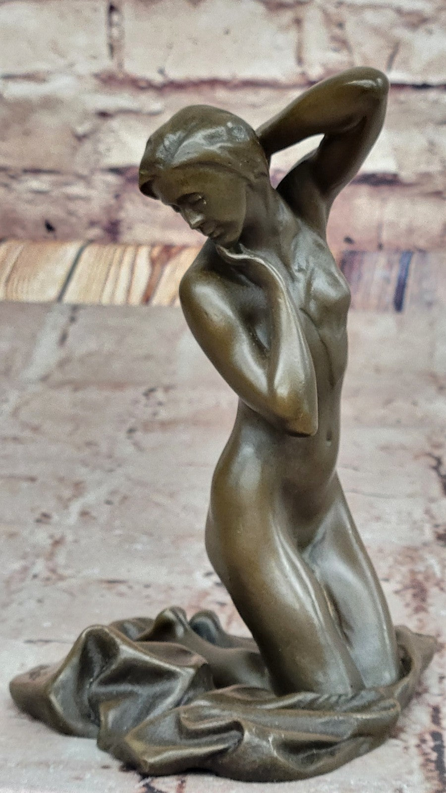 Mavchi Art Deco Naked Girl Bronze Sculpture Hot Cast Elegant Home Decoration Statue