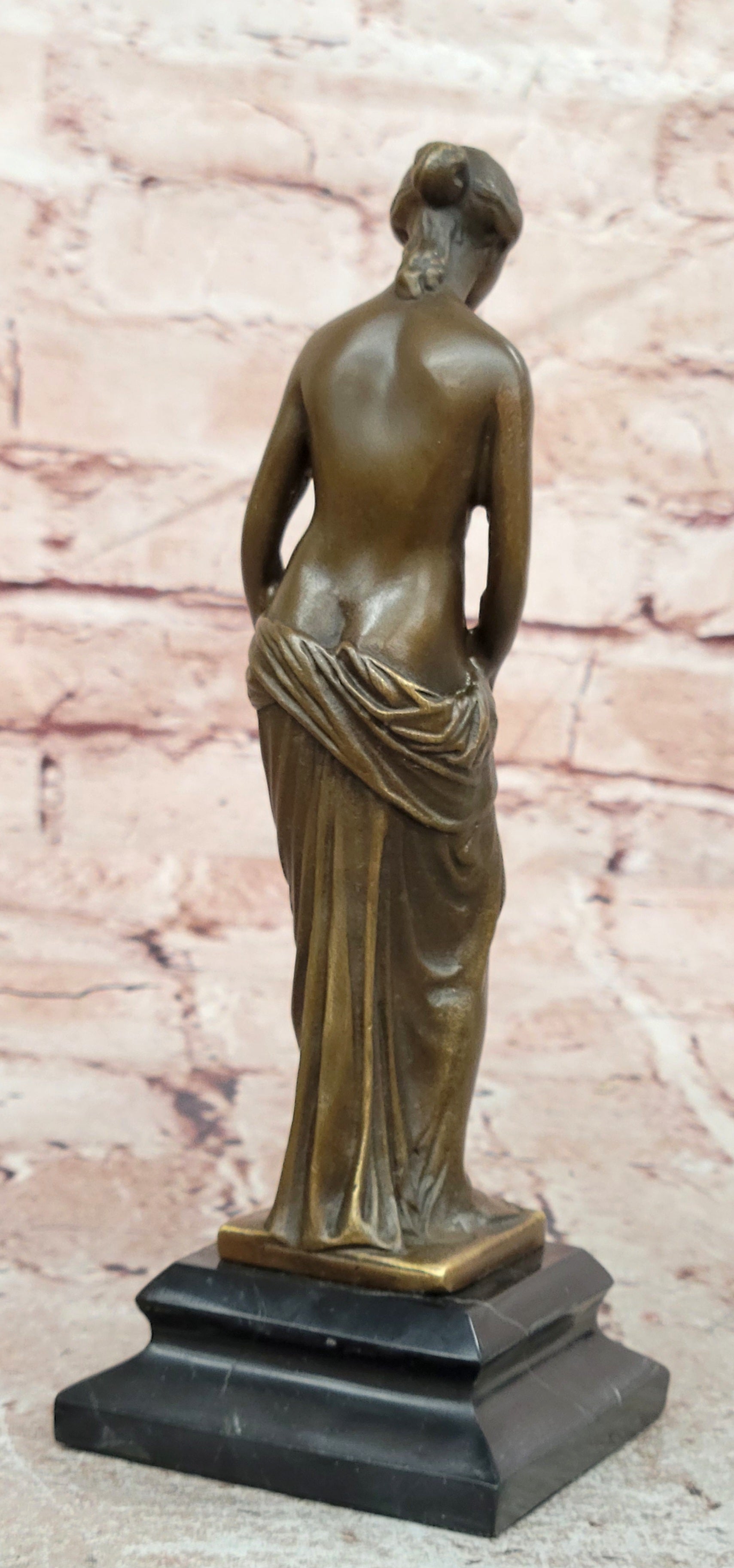 Milo Bronze Female Venus Sculpture Bath Scene Collectible Fine Art Statue
