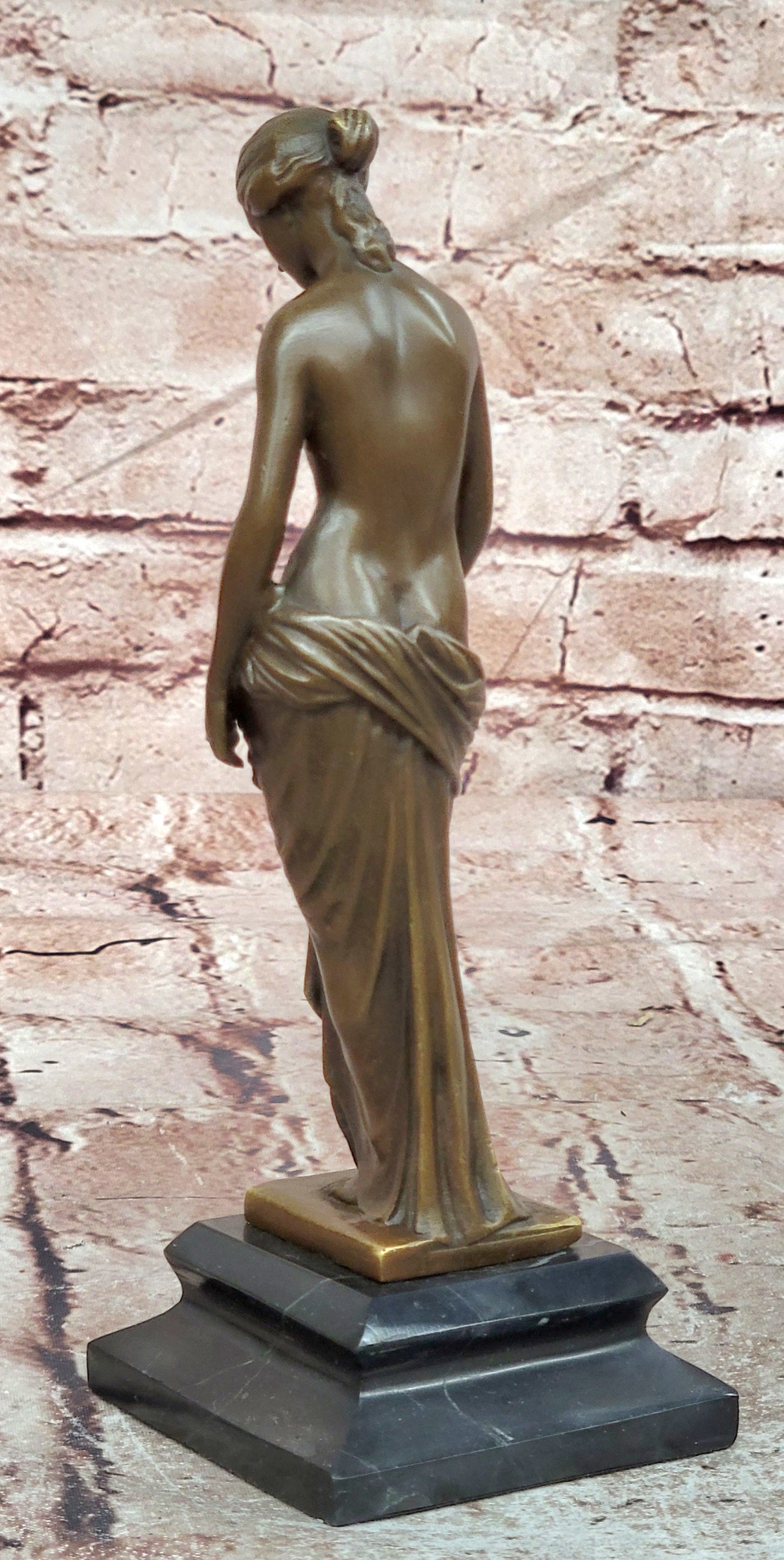 Milo Bronze Female Venus Sculpture Bath Scene Collectible Fine Art Statue