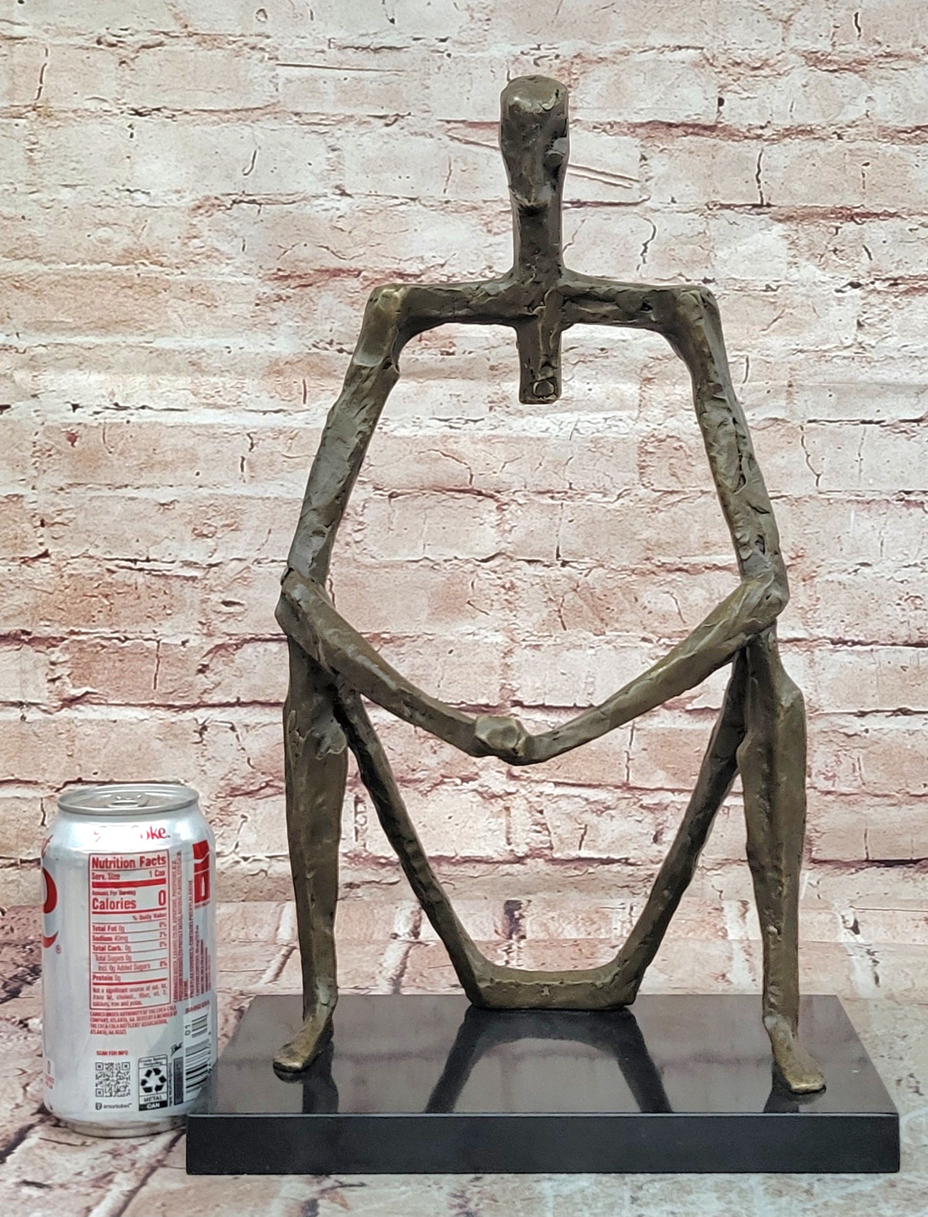 Juno Bronze Surrealist Man Sculpture Modern Abstract Figurine Art Decor