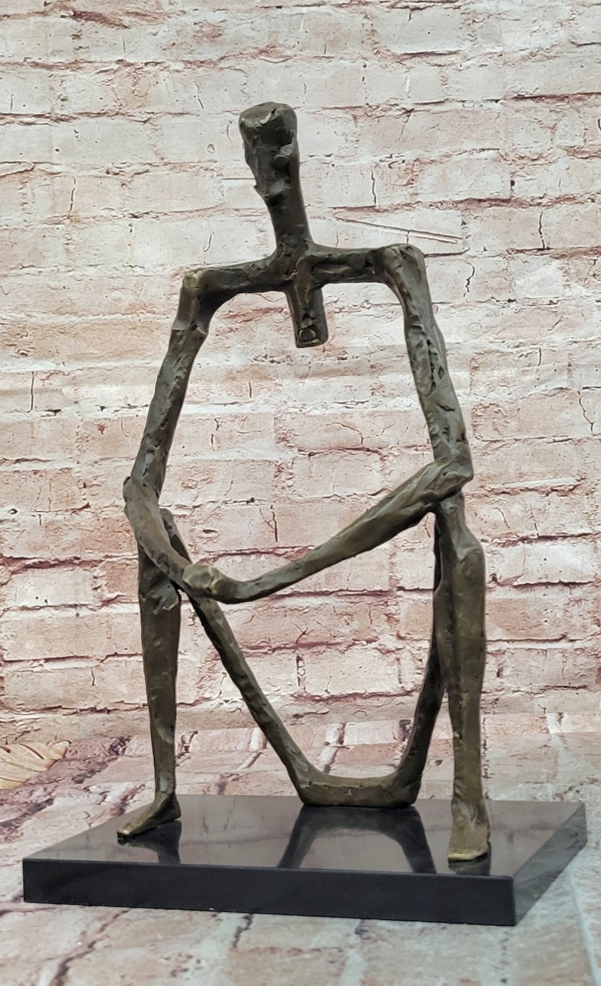 Juno Bronze Surrealist Man Sculpture Modern Abstract Figurine Art Decor