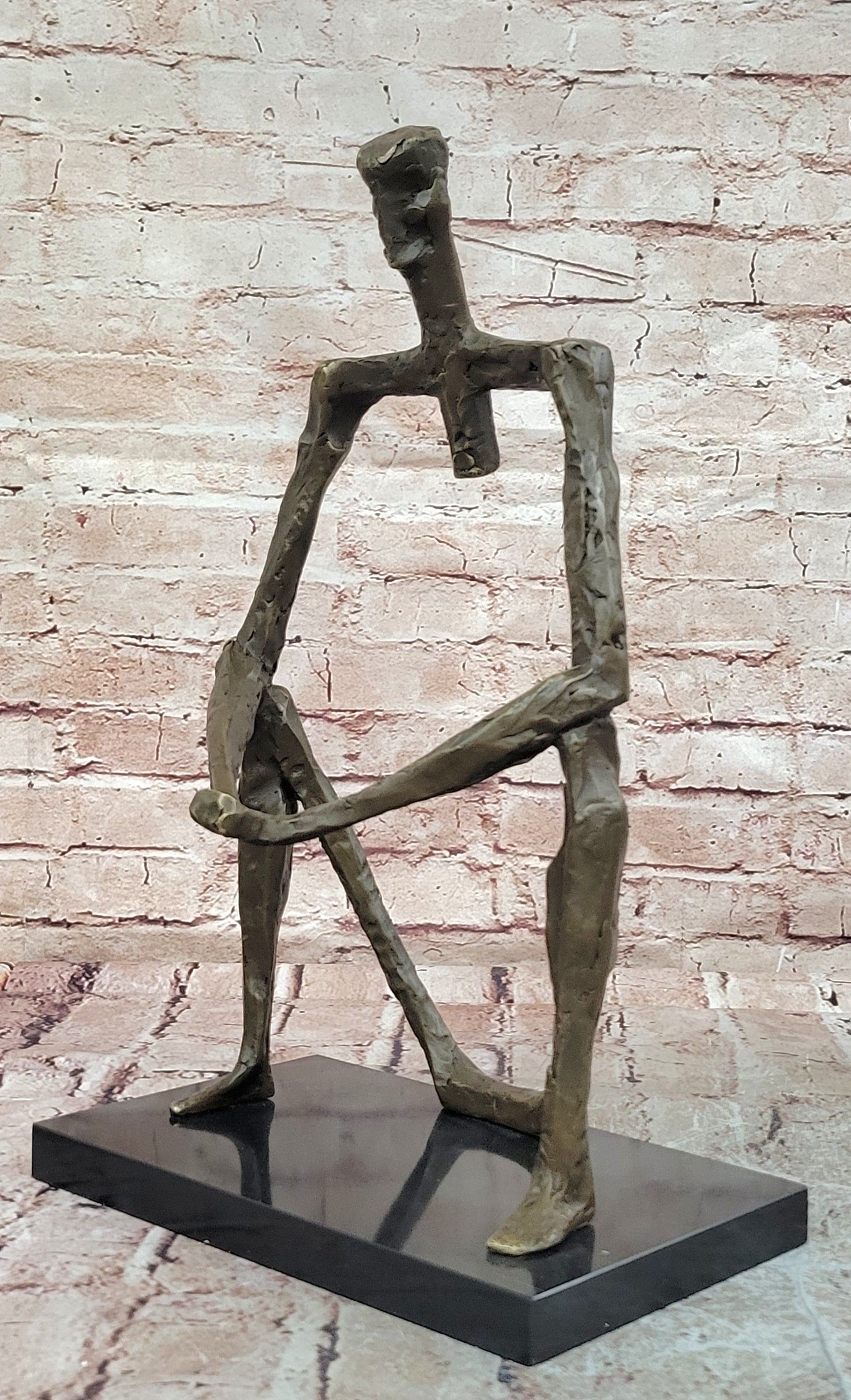 Juno Bronze Surrealist Man Sculpture Modern Abstract Figurine Art Decor