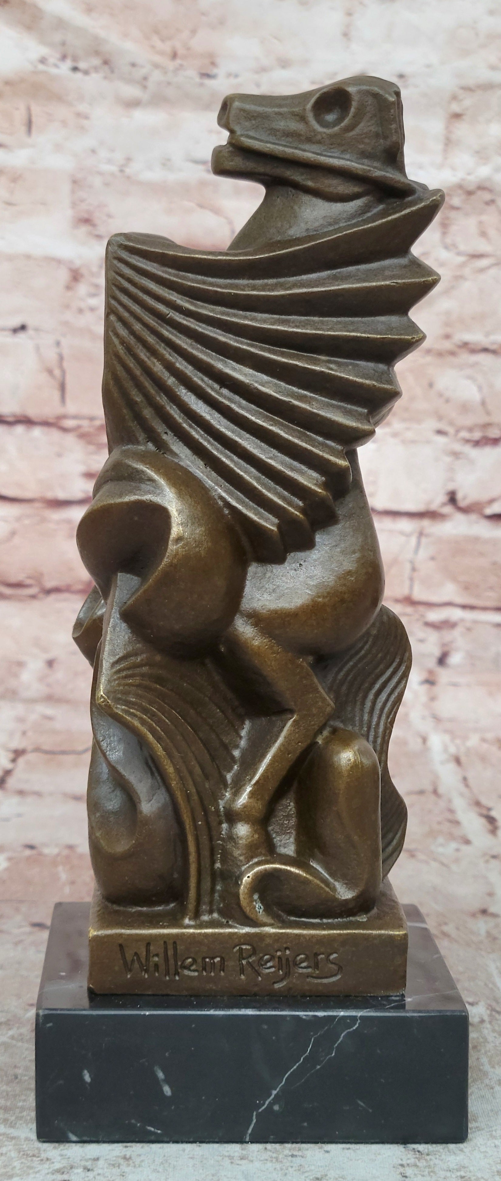 Willem Reijers Inspired Bronze Woman Horse Sculpture Mid Century Art Statue