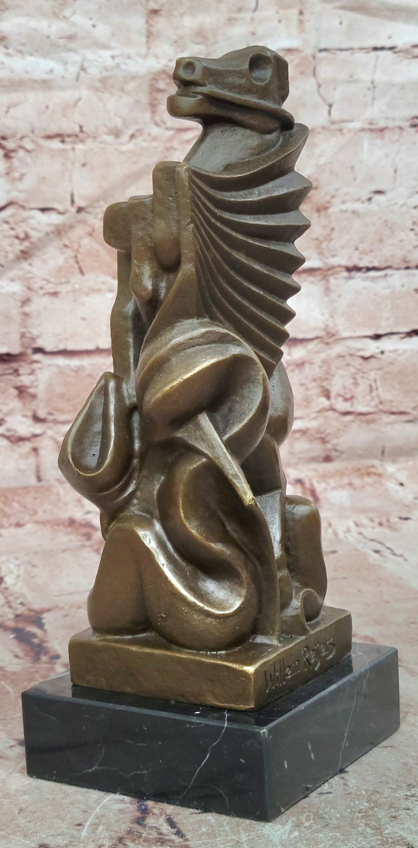 Willem Reijers Inspired Bronze Woman Horse Sculpture Mid Century Art Statue