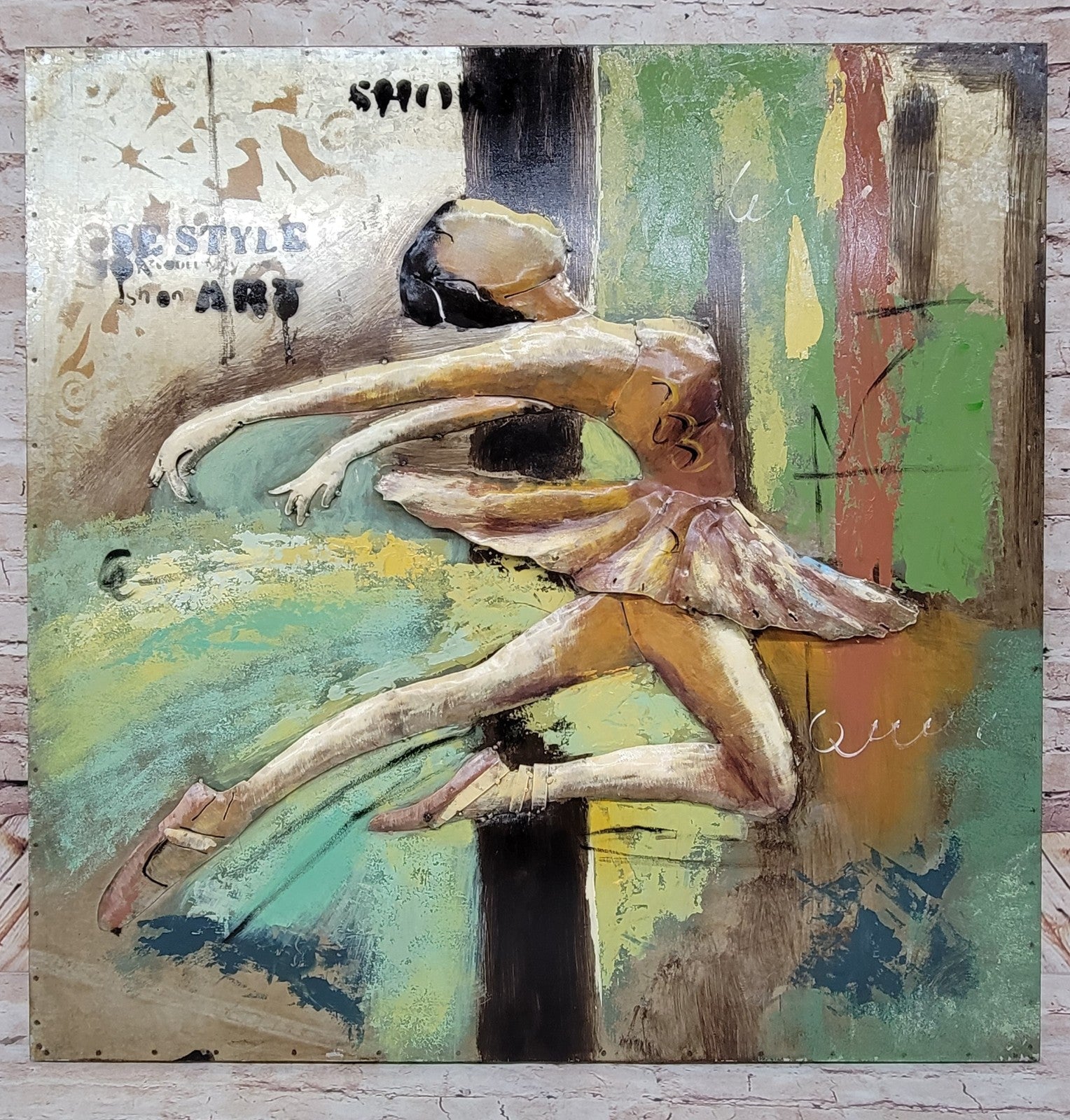 Charming Ballerina Baby girl Nursery Decor Ballerina Wall Art 3-D Painting