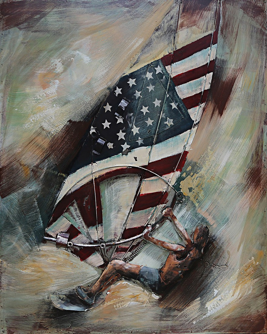Sunset beauty 3D wallpaper windsurfing sailboat living Room Artwork Art