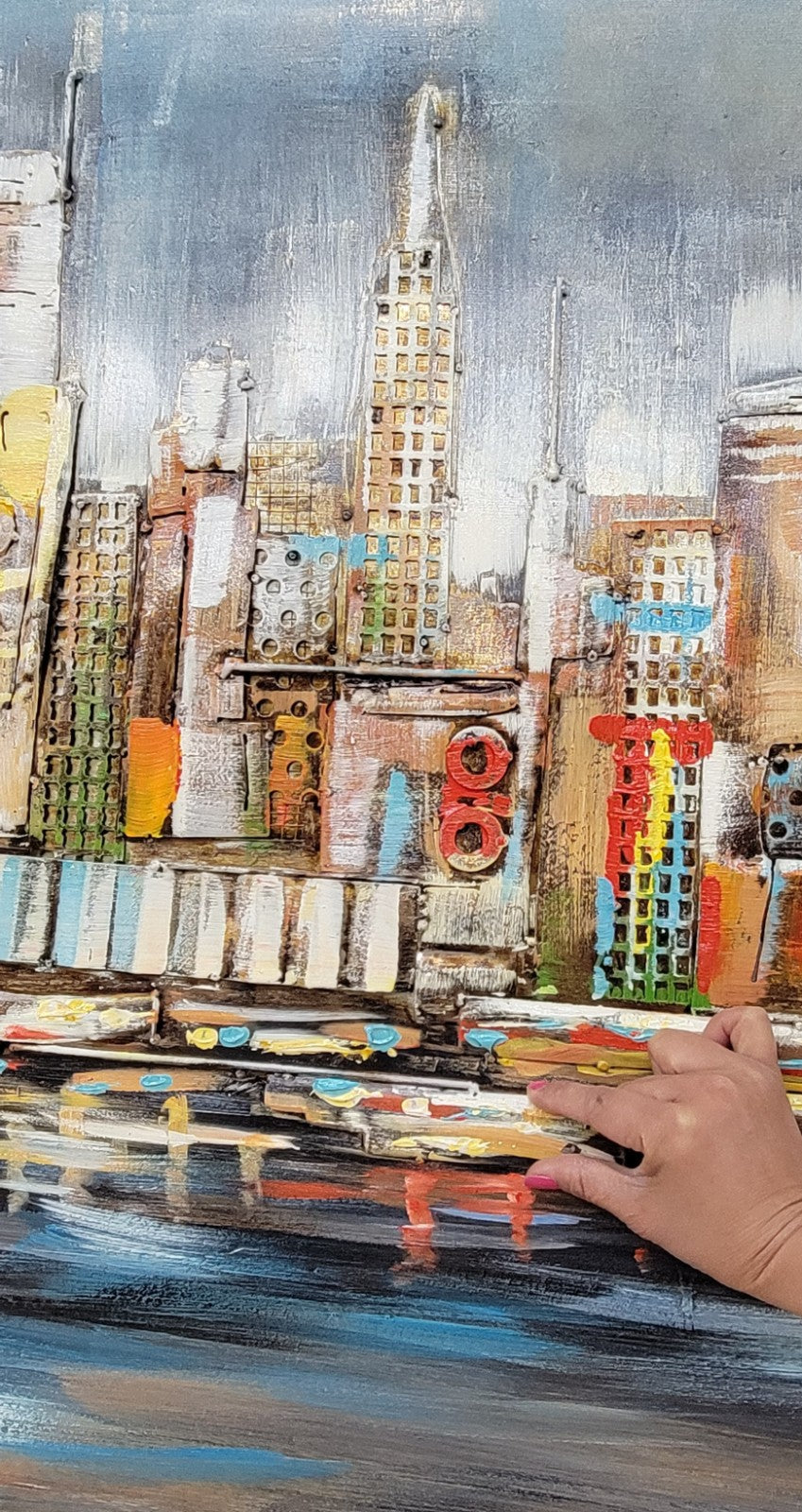 Designart New York City Manhattan Skyscrapers Cityscape Canvas Print - 32" X 40"