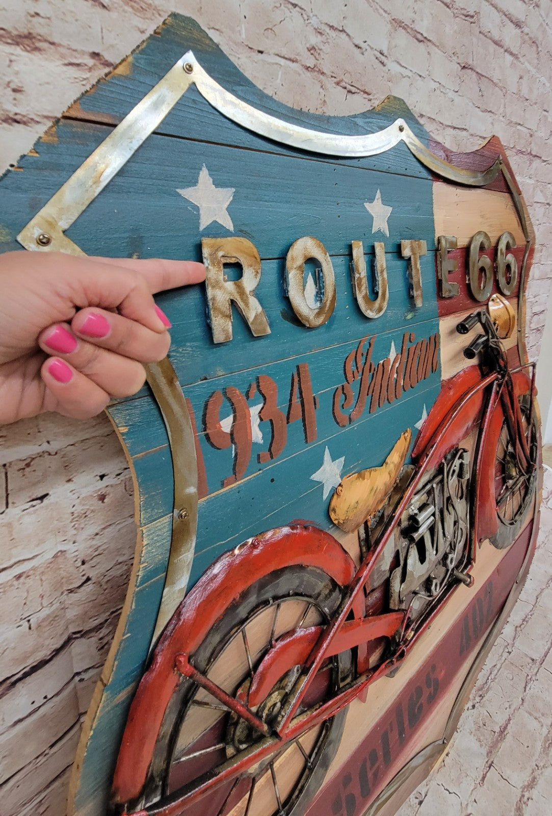 Handcrafted 3D home or office Decor with a Wood Canvas Harley Davidson Gift