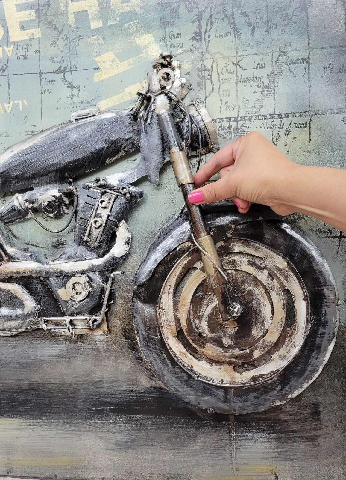 Ghost_Rider Mann Motorcycle Art Decor Harley 3D Painting Artwork Sale