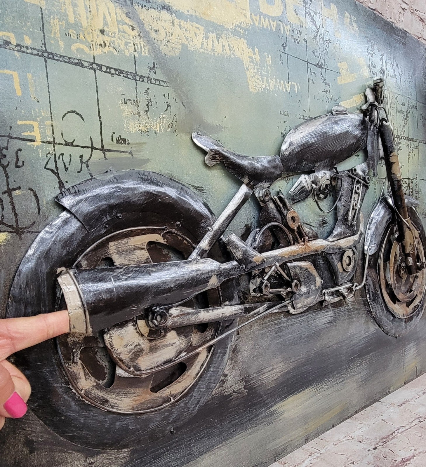 Ghost_Rider Mann Motorcycle Art Decor Harley 3D Painting Artwork Sale