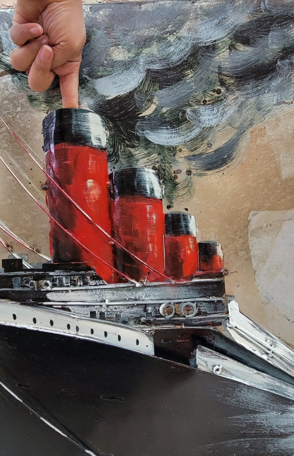 Stereograph Oil Painting - Home Decor - Ready to Hang Titanic Artwork