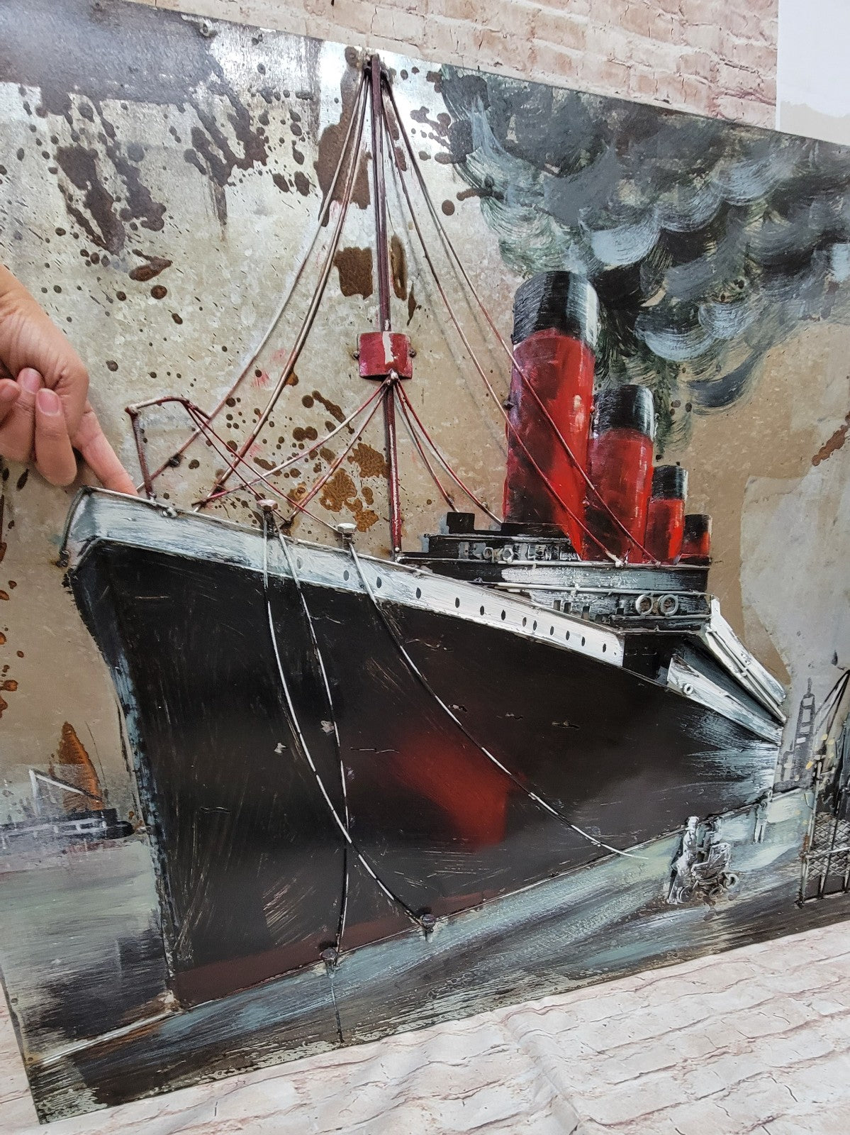 Stereograph Oil Painting - Home Decor - Ready to Hang Titanic Artwork