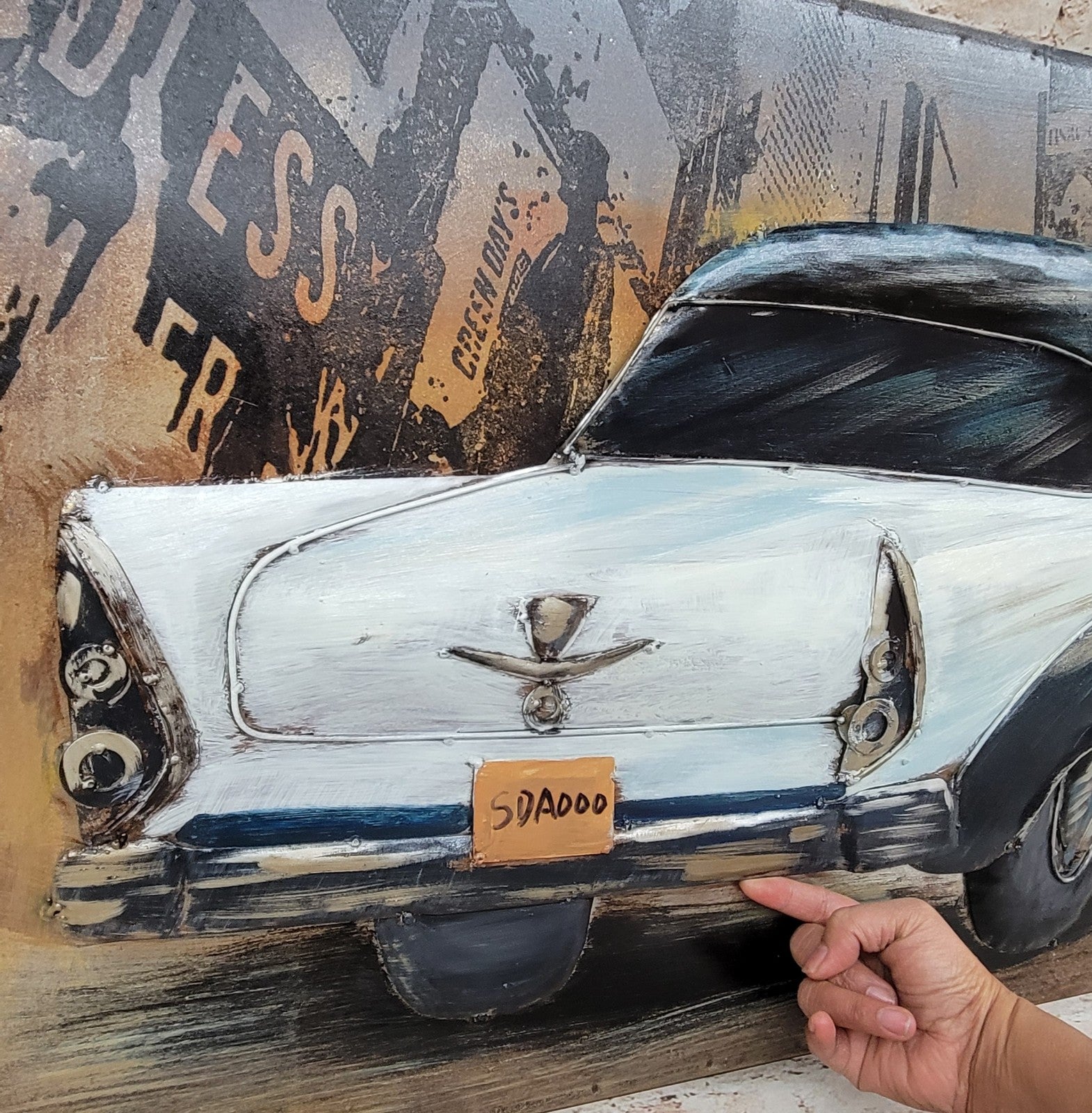 Rusty Canvas Wall Art: Old Var Drawing Paintings Metal 3D on Canvas Sale