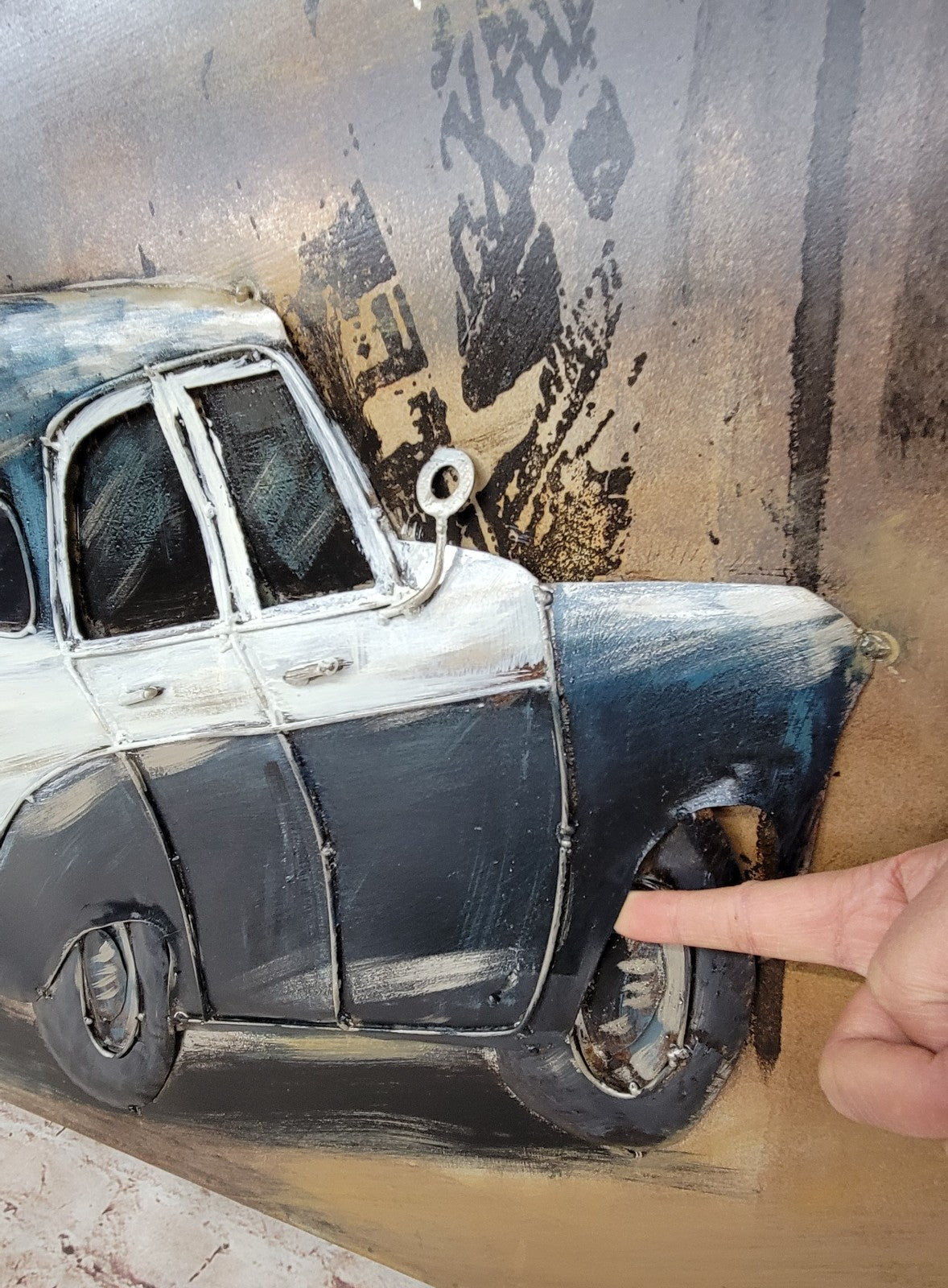 Rusty Canvas Wall Art: Old Var Drawing Paintings Metal 3D on Canvas Sale