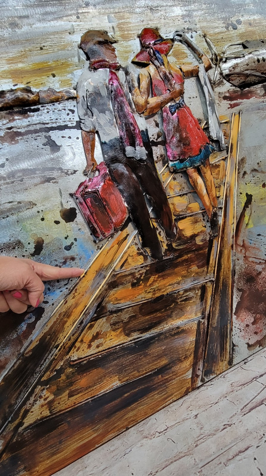 Buy Hugging Couple Painting – Romantic 3D Metal Wall Art for Home & Office