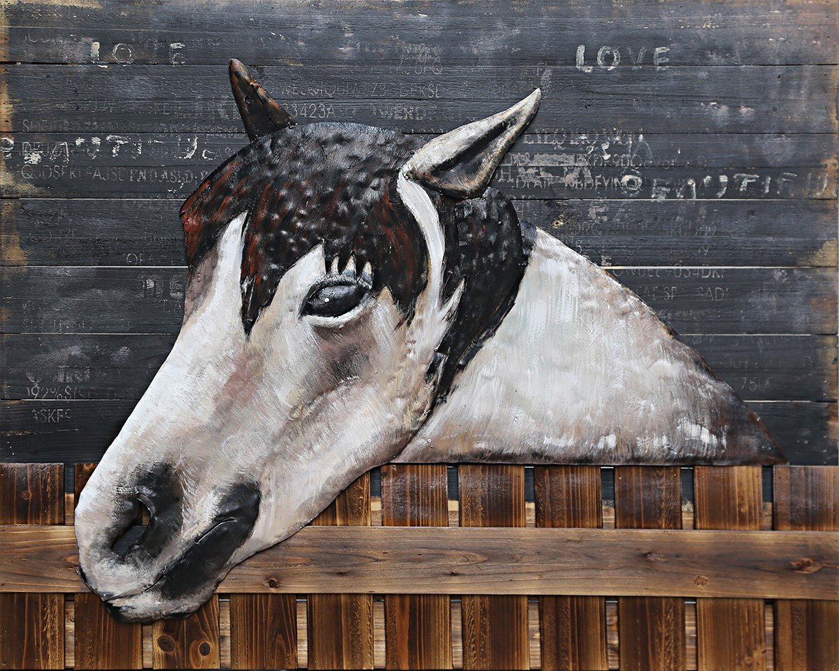 Horse Decor Wall Art Horse Painting Wall Decor Rustic Farmhouse 3 Dimensional