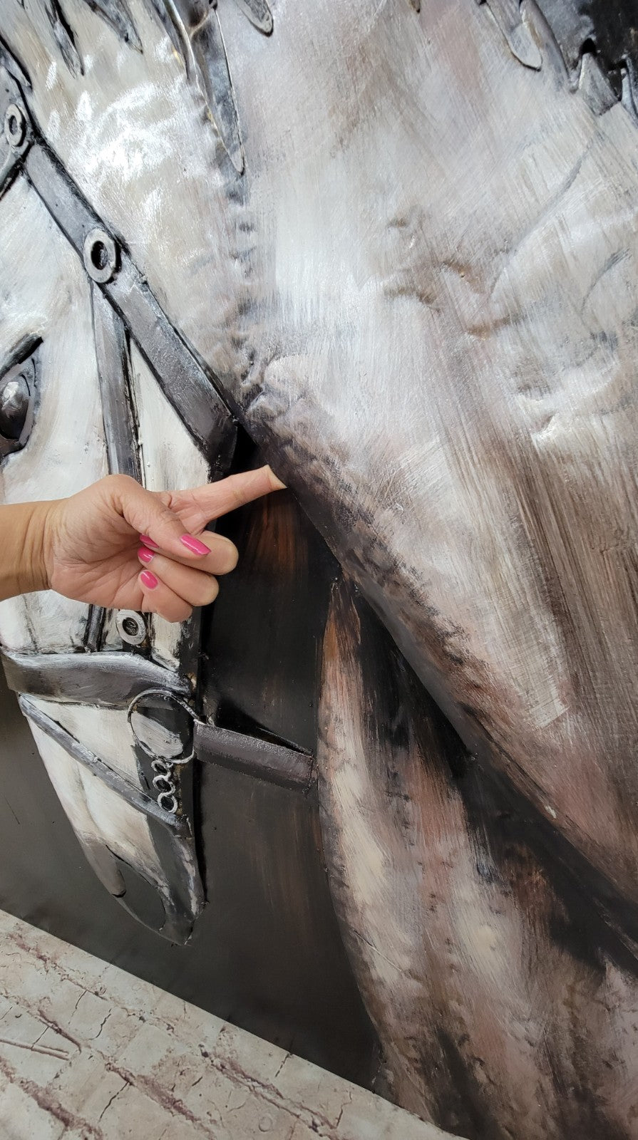 European Bronze Finery Golden Horse Hand Painted 3D Metal Wall Art Sale