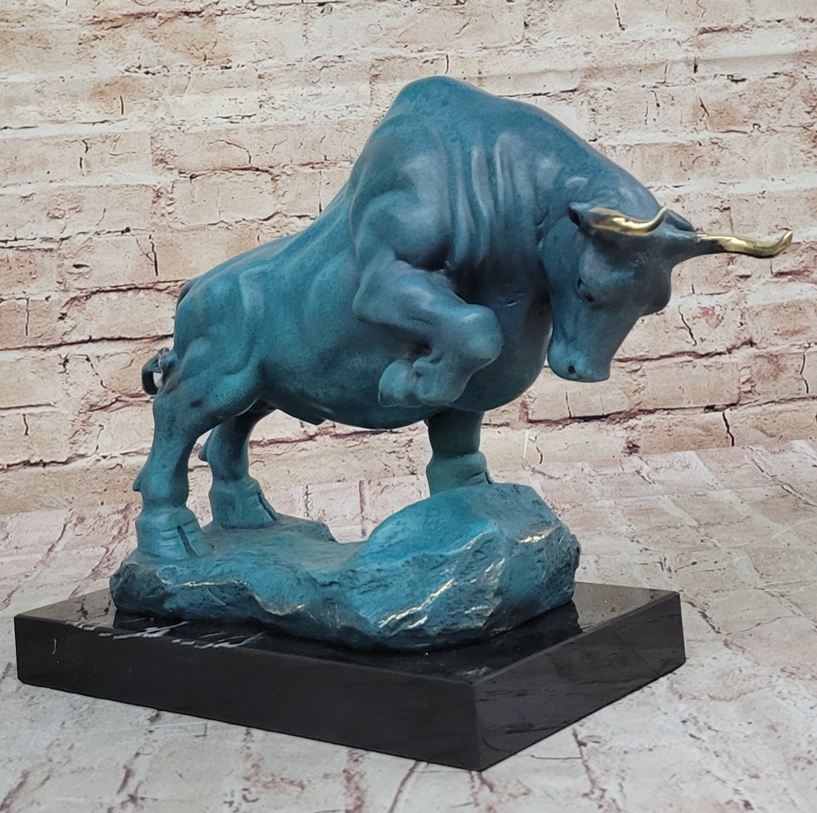 Collectible Stock Market Bull Statue with Special Patina by Milo Home Decor