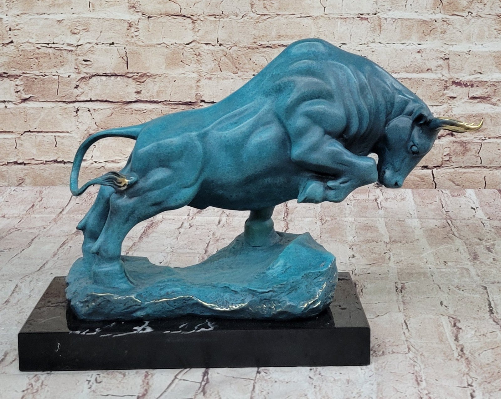 Collectible Stock Market Bull Statue with Special Patina by Milo Home Decor