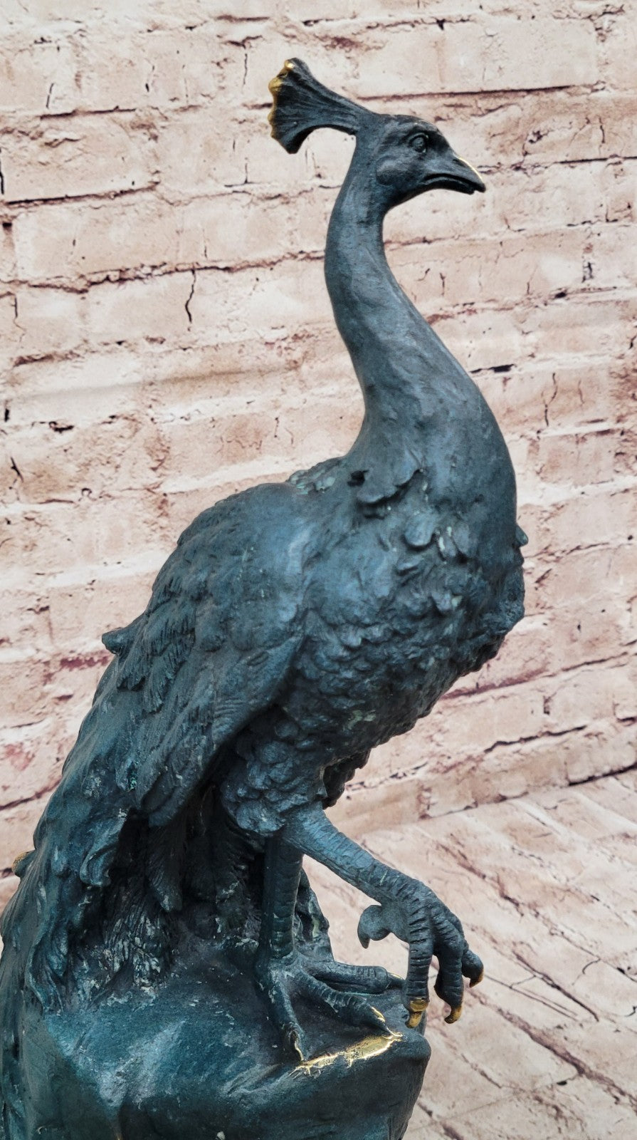 European Made Peacock Bronze Sculpture Statue Figurine Hand Made Statue Deal