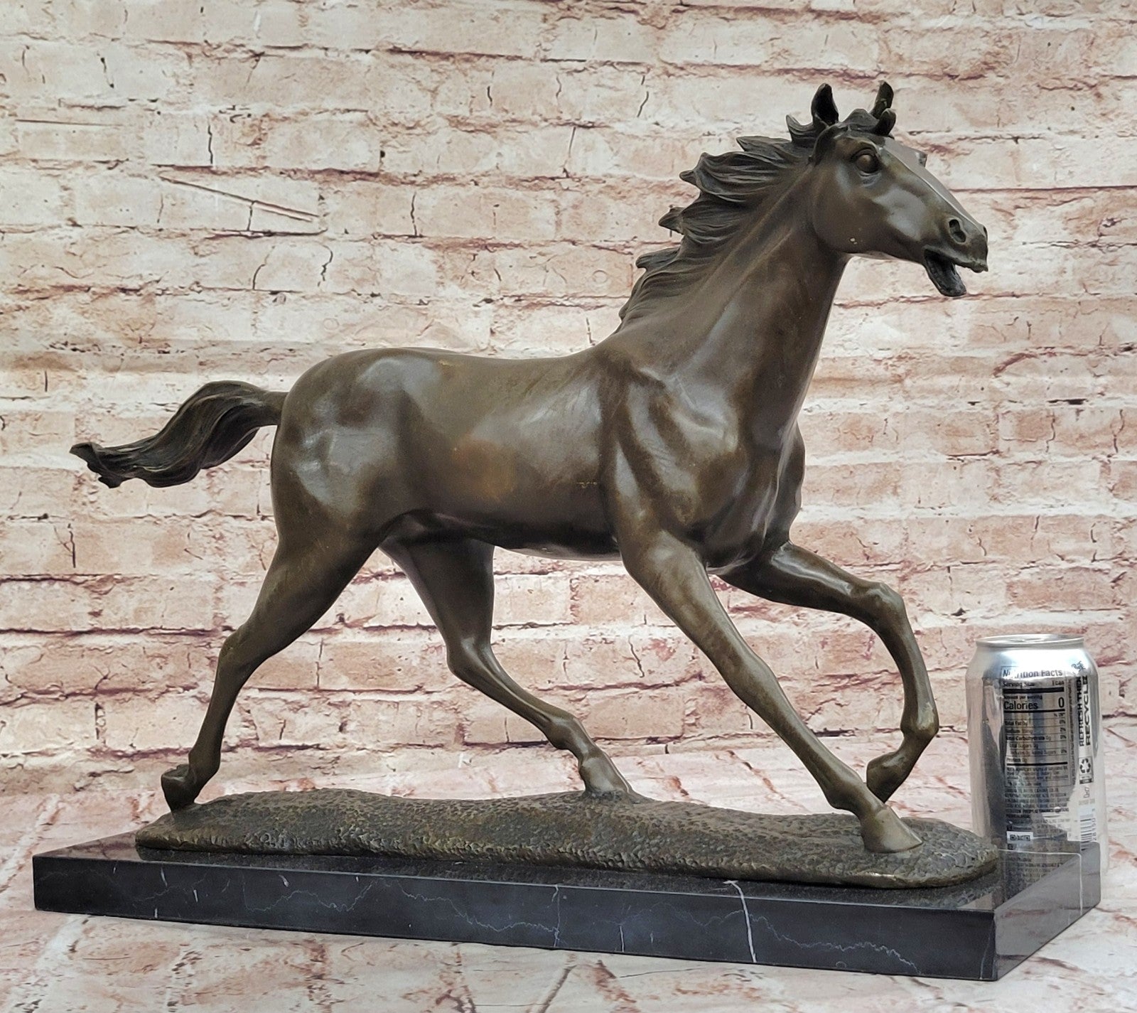 Handcrafted Detailed Genuine Bronze horse sculpture Lost Wax Method Decor
