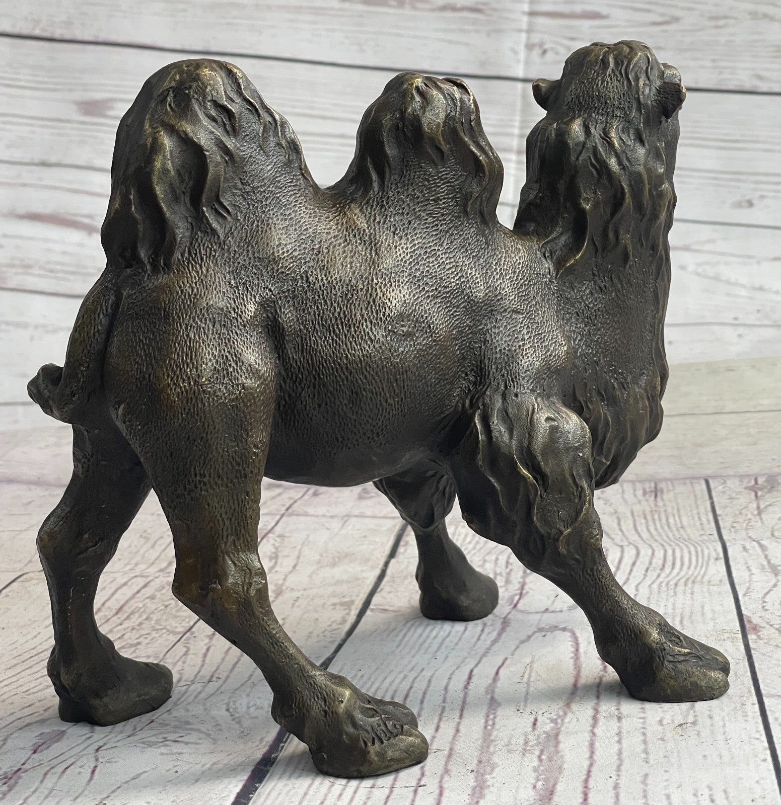 Metal Craft Big Size Bronze Standing Camel Sculpture Brass Animal Statue 4 Sale
