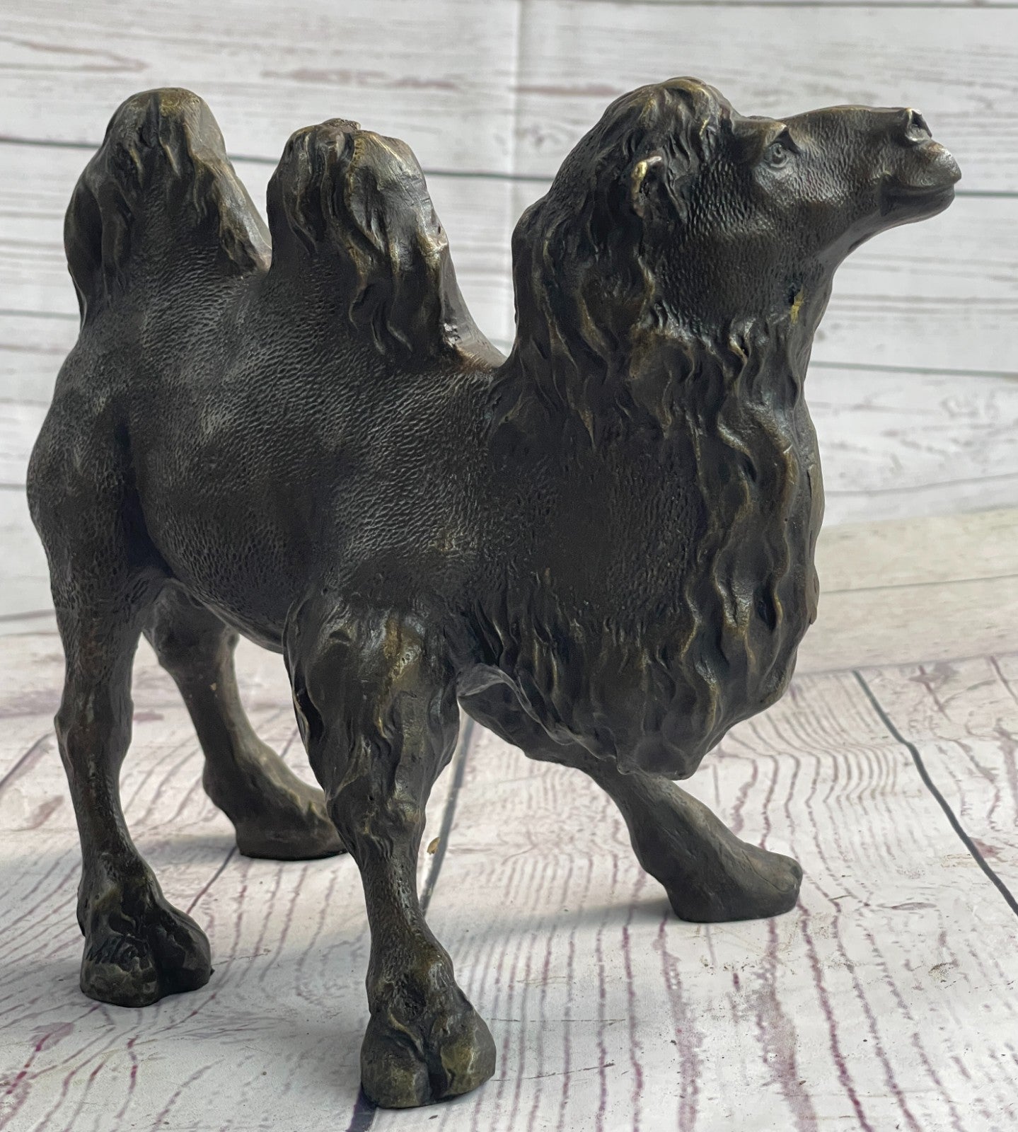 Metal Craft Big Size Bronze Standing Camel Sculpture Brass Animal Statue 4 Sale