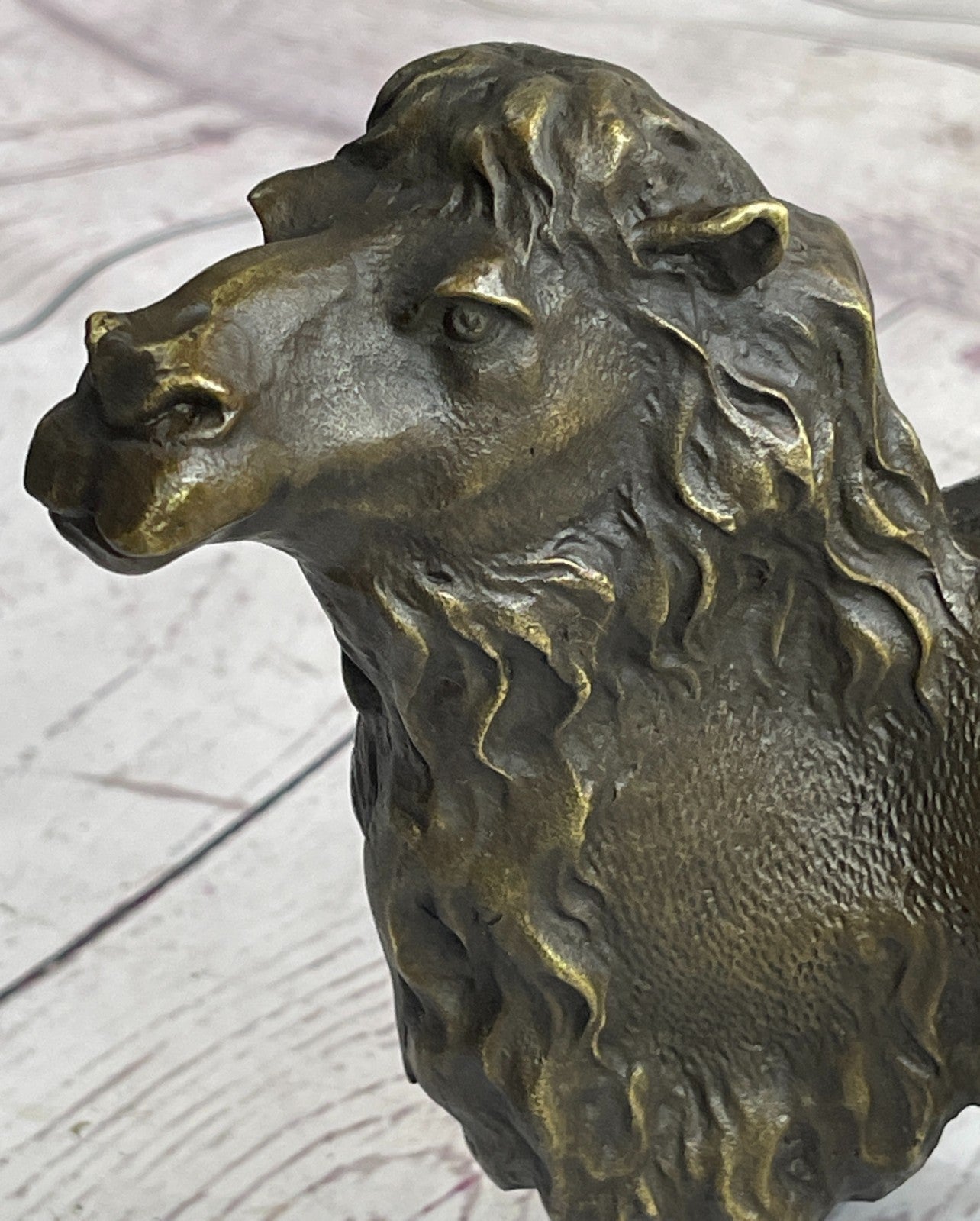 Metal Craft Big Size Bronze Standing Camel Sculpture Brass Animal Statue 4 Sale
