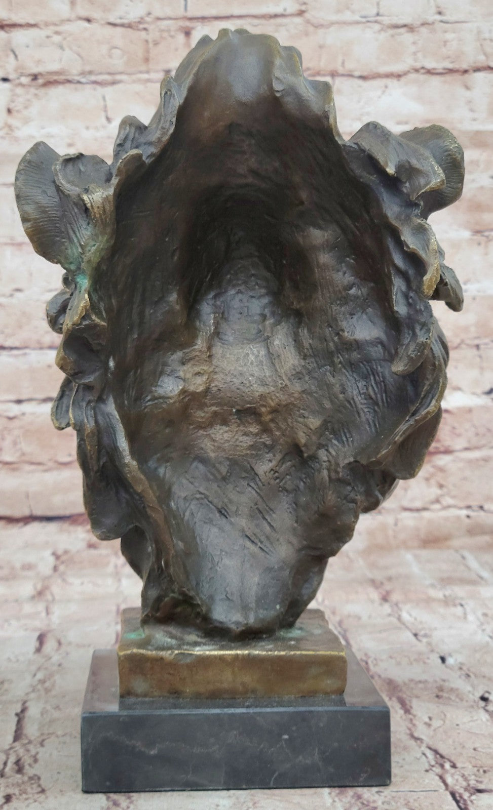 Art Sculpture Pure Bronze Copper Marble Abstract Fu Foo Dog Lion Statue Figurine