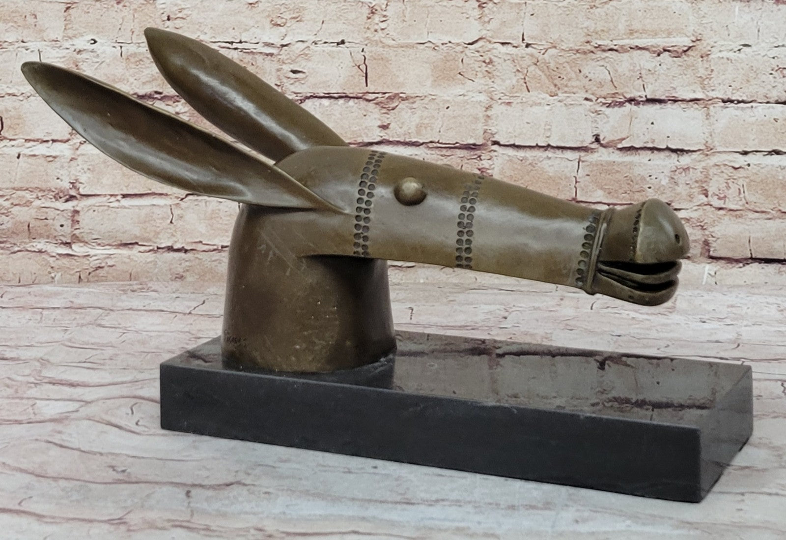 European Bronze Finery Picasso Donkey Hand Made by Lost Wax Method Statue