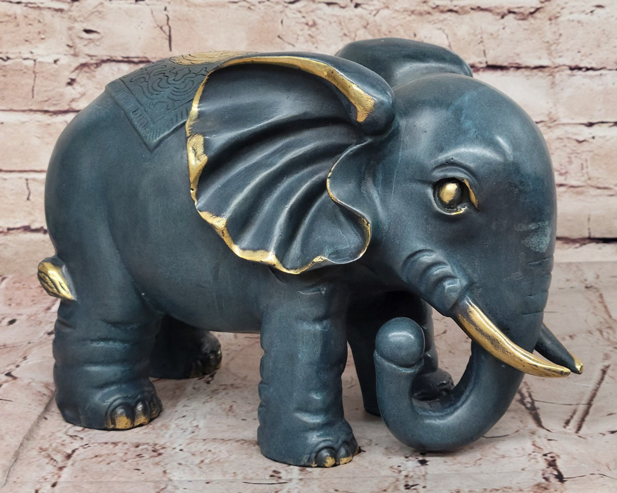 Fengshui Bronze Sculpture Statue of Elephant Auspicious Decor Home Office Gift