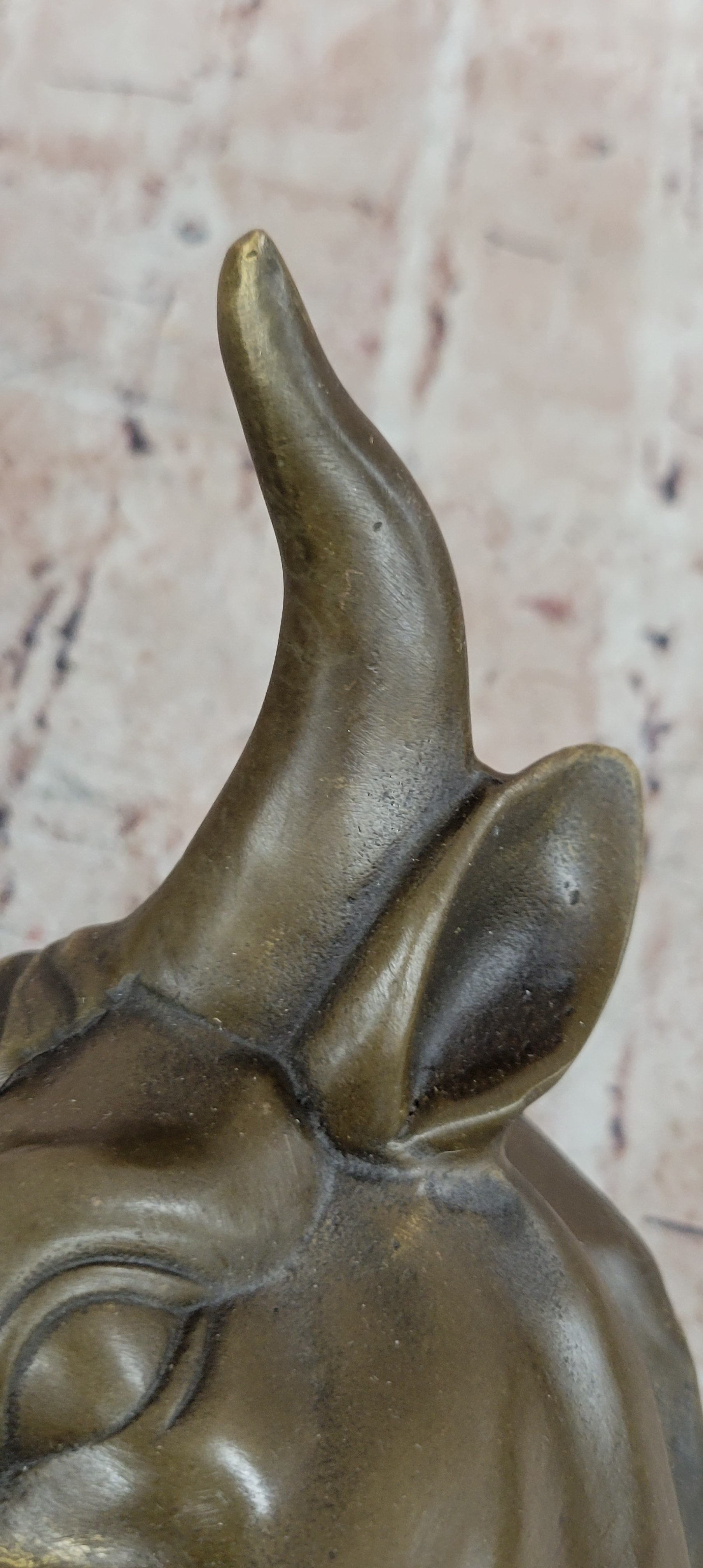 BULLS HEAD WALL HANGING 19CM BRONZE FINISH GARDEN/INDOOR PATIO ORNAMENT STATUE