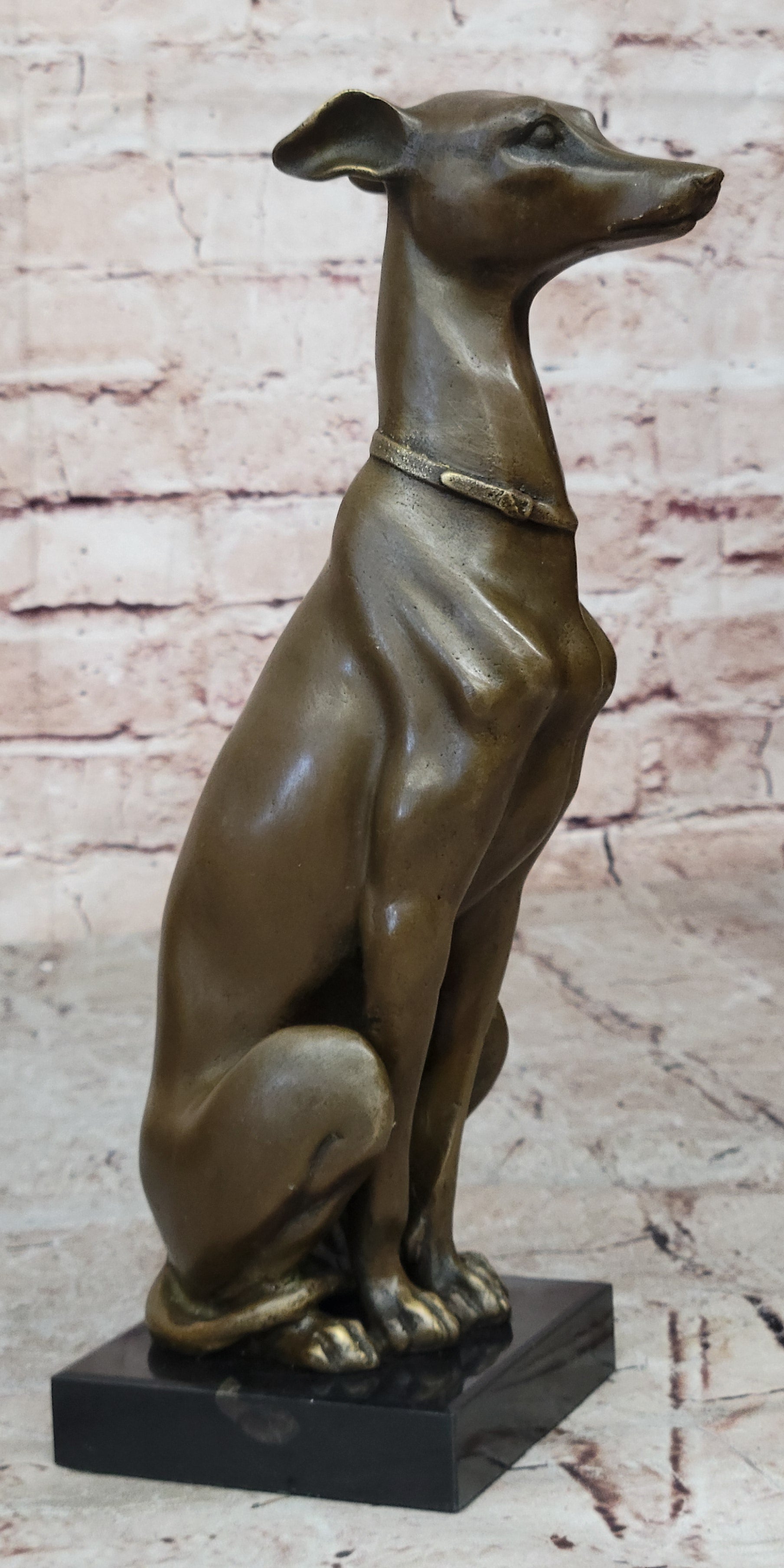 Art Deco Greyhound Dog Bronze Sculpture Museum Quality Figurine Figure Gift 