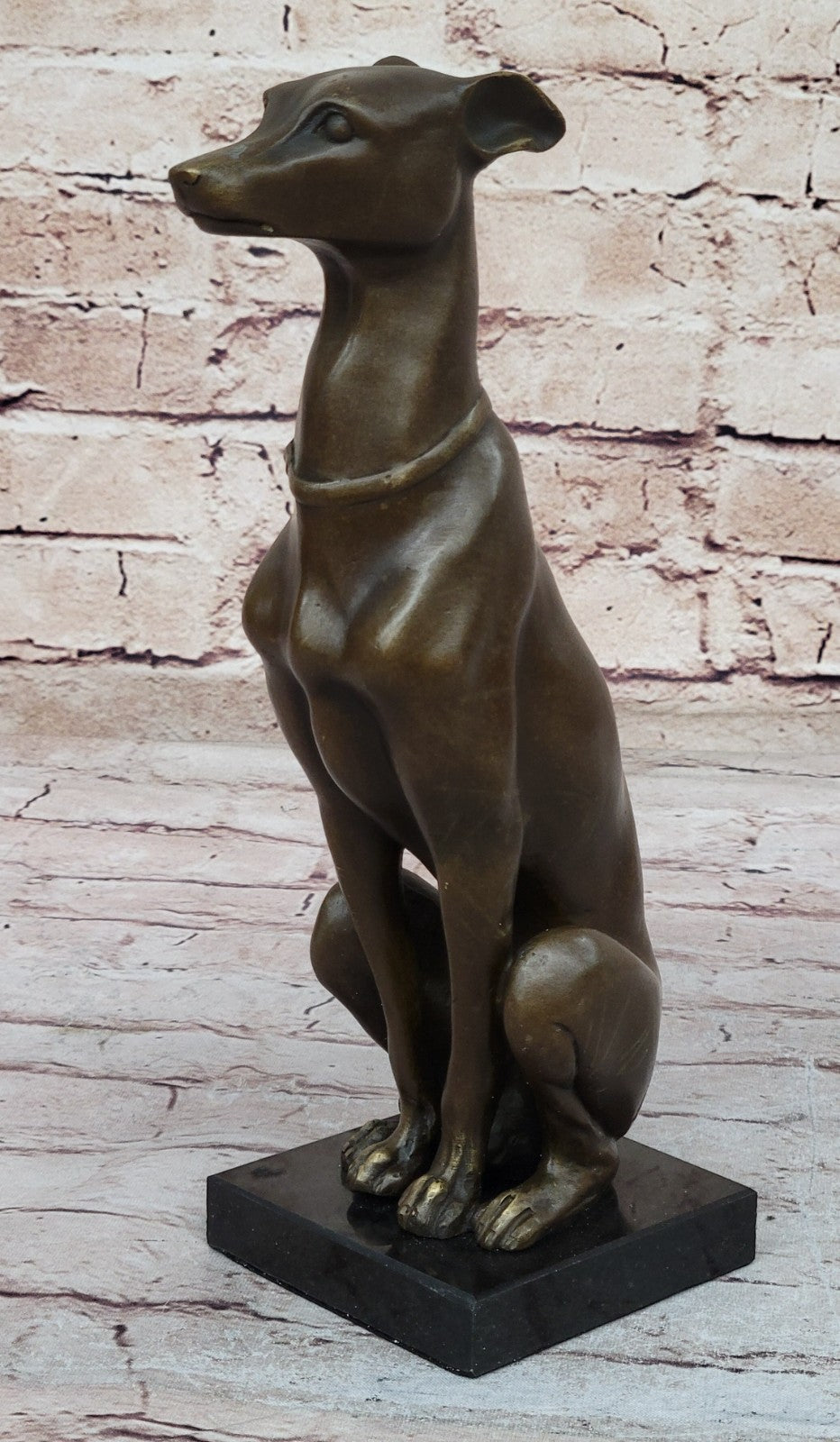 Art Deco Greyhound Dog Bronze Sculpture Museum Quality Figurine Figure Gift 
