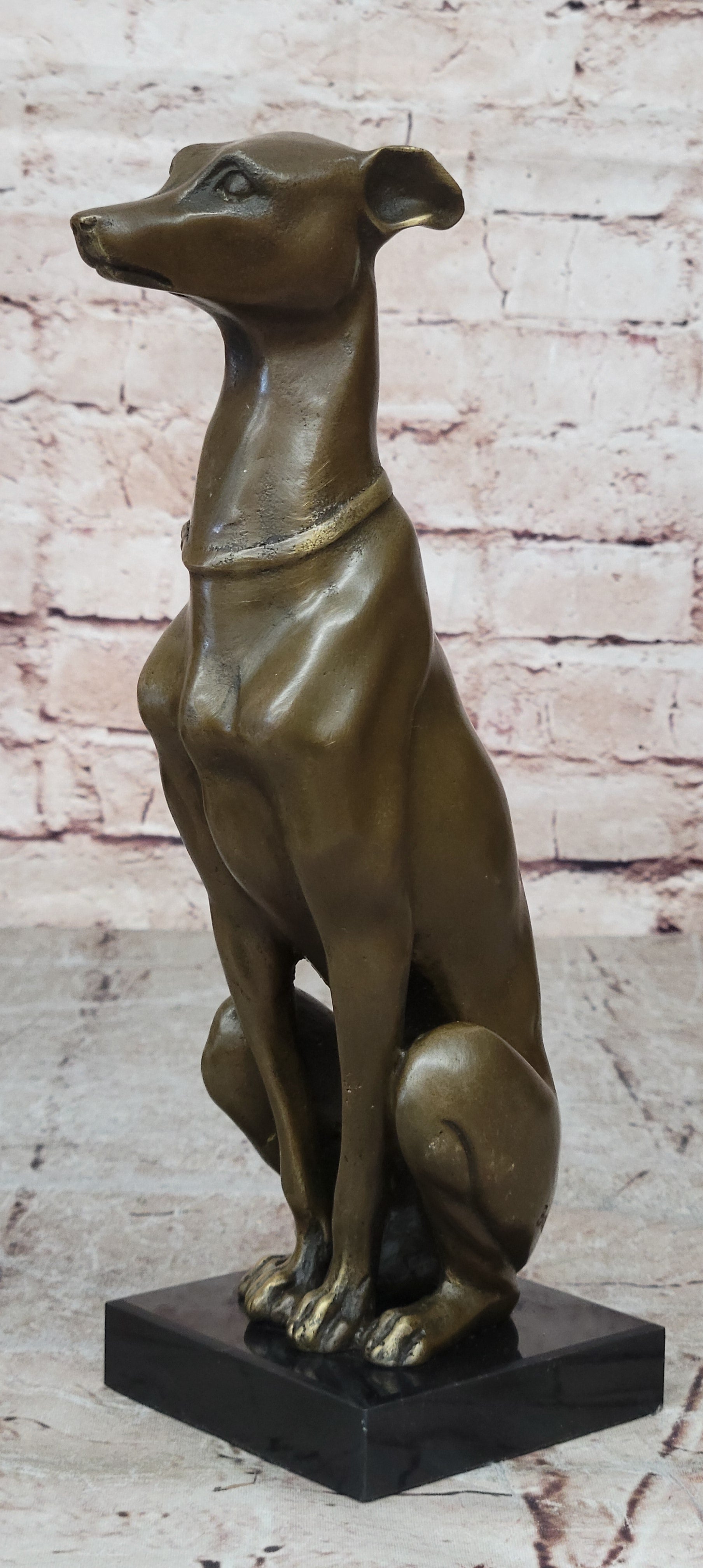 Art Deco Greyhound Dog Bronze Sculpture Museum Quality Figurine Figure Gift 