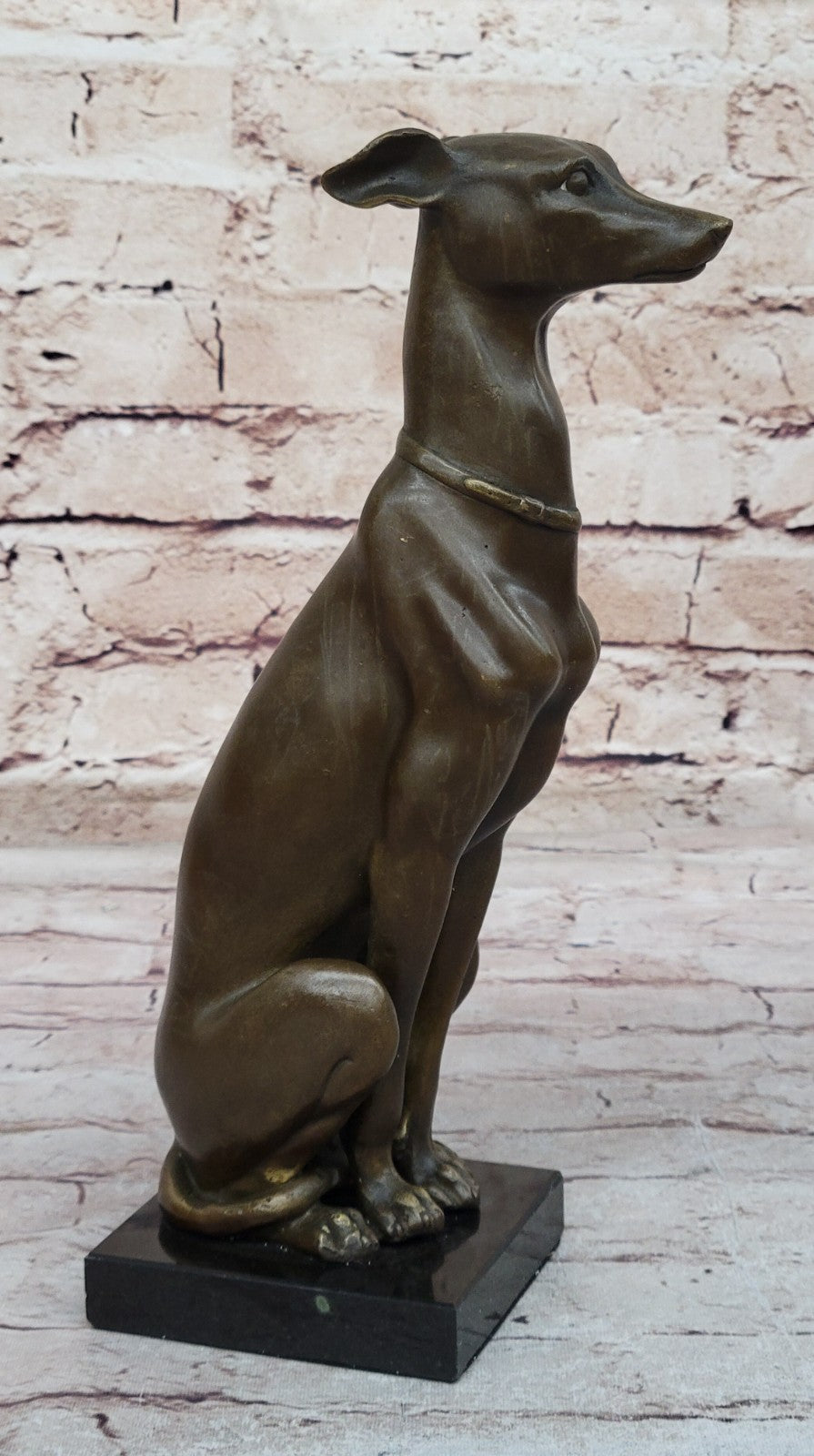 Art Deco Greyhound Dog Bronze Sculpture Museum Quality Figurine Figure Gift 