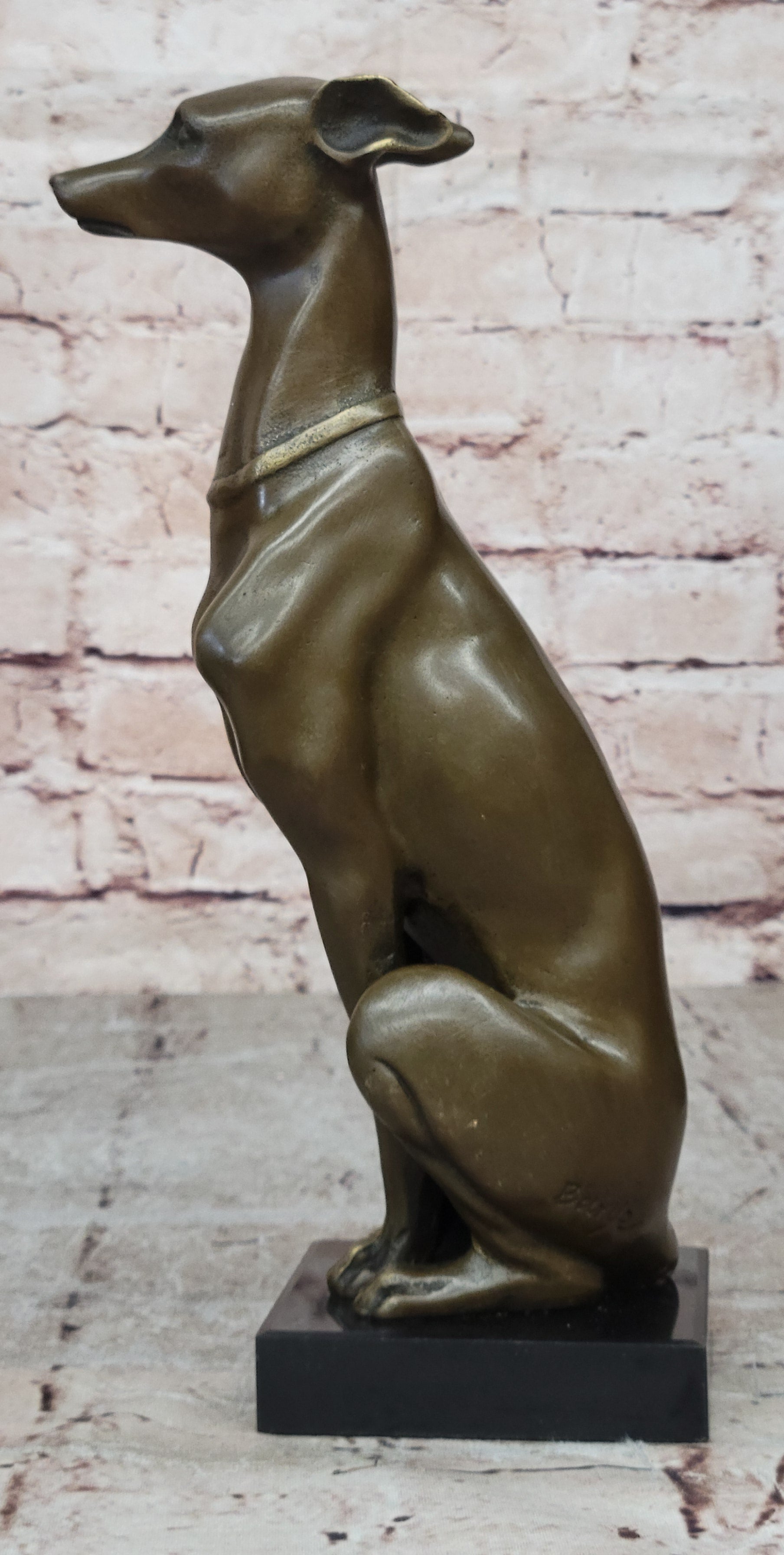 Art Deco Greyhound Dog Bronze Sculpture Museum Quality Figurine Figure Gift 