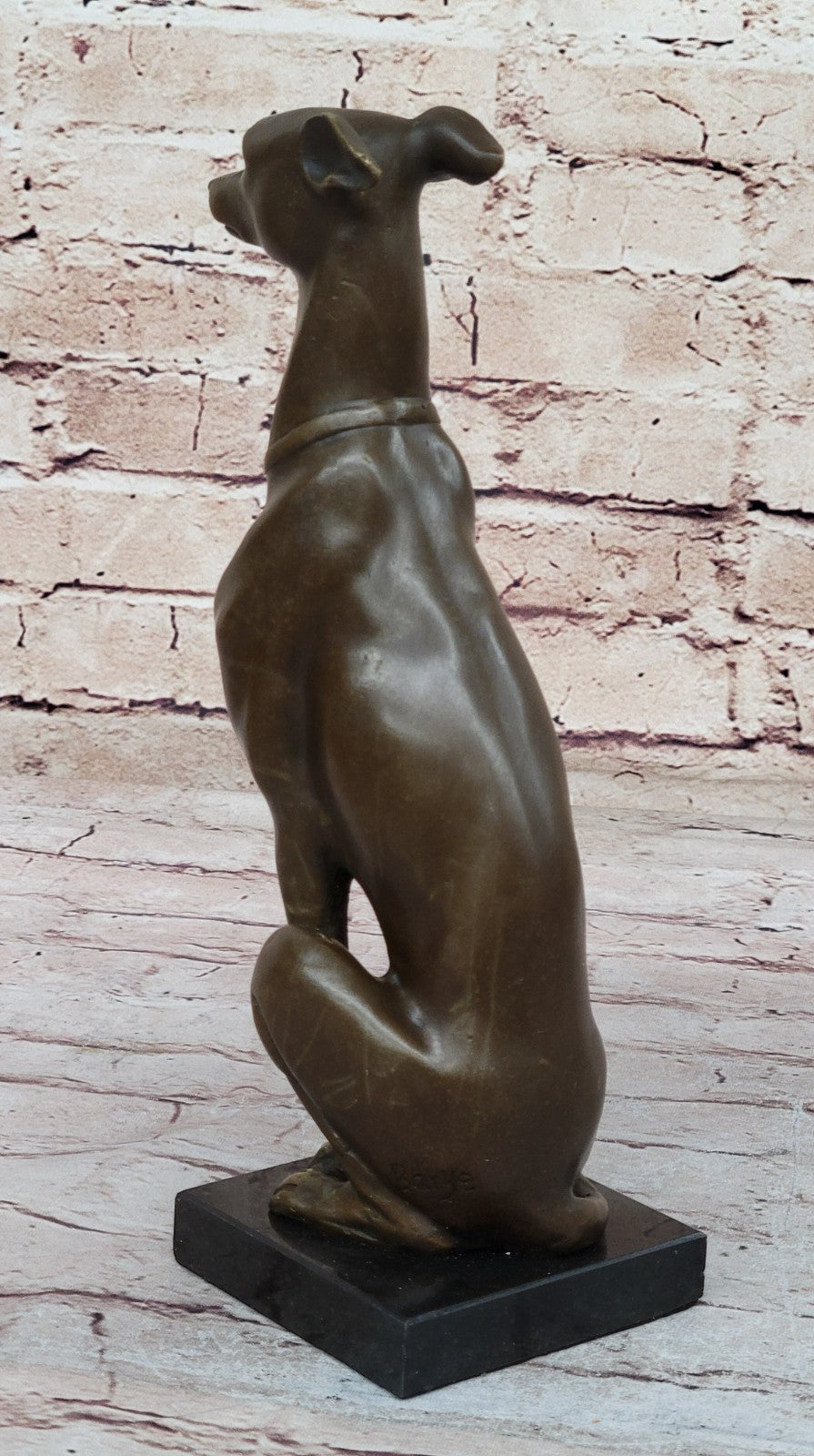Art Deco Greyhound Dog Bronze Sculpture Museum Quality Figurine Figure Gift 