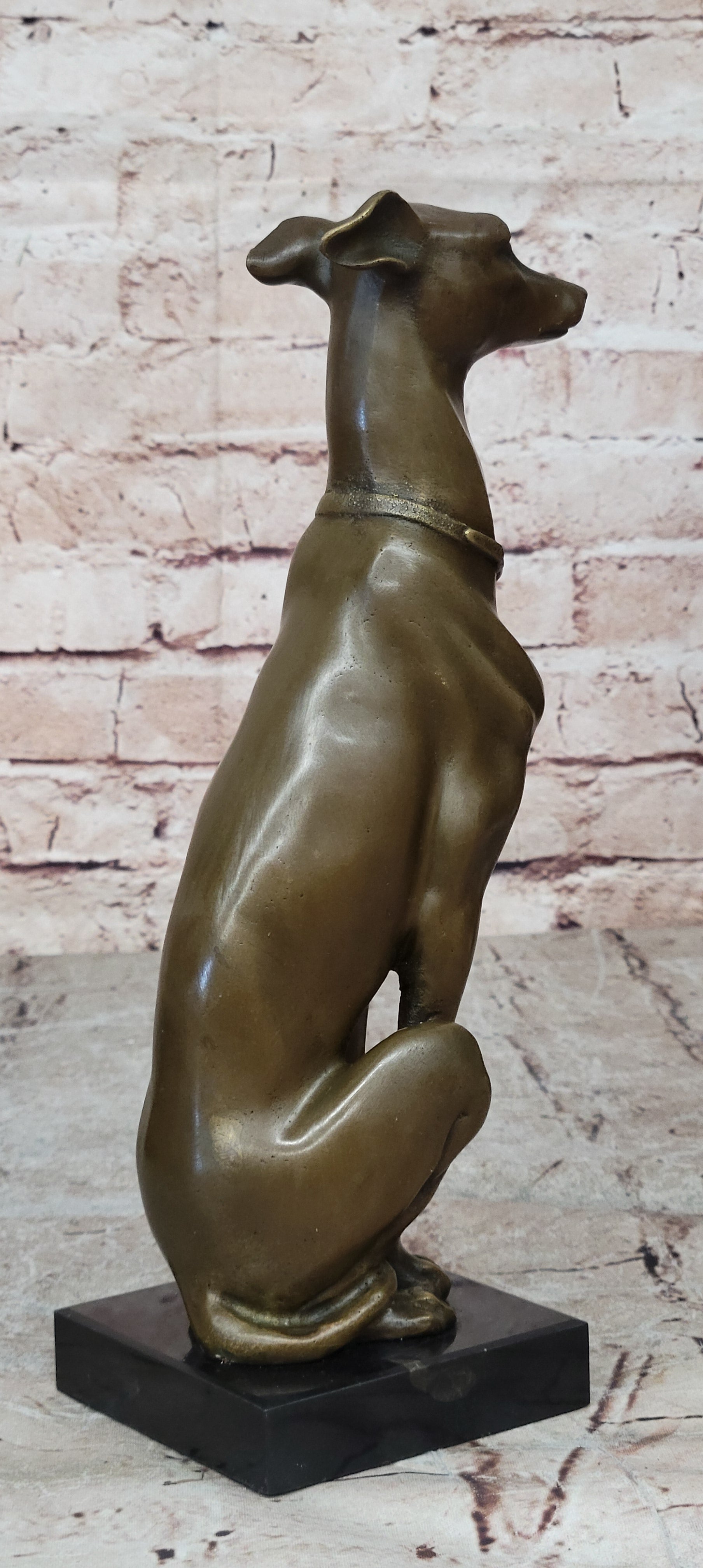 Art Deco Greyhound Dog Bronze Sculpture Museum Quality Figurine Figure Gift 