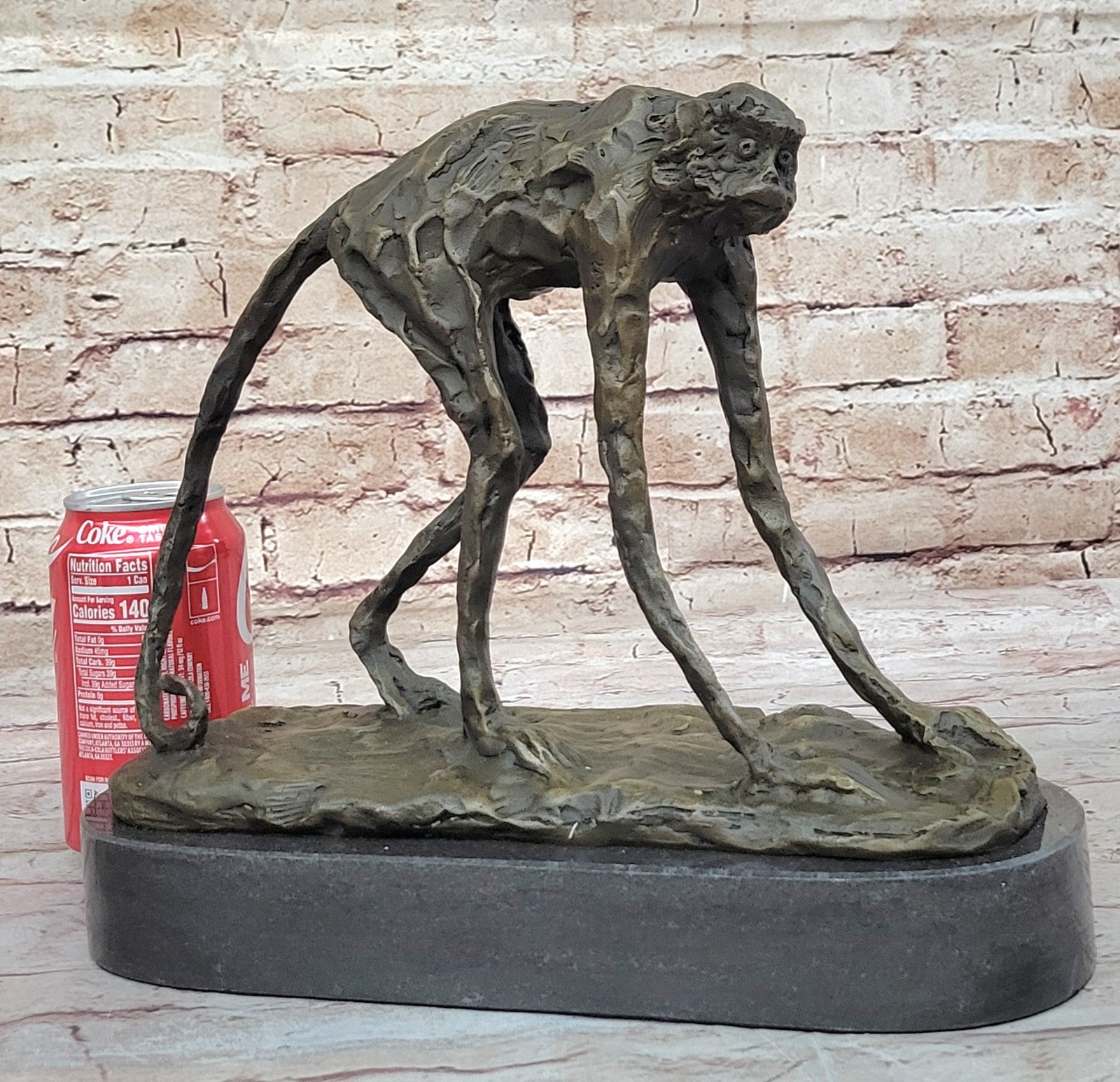 Very Nice Vintage Signed Milo Original Bronze Monkey Sculpture Lost Wax Method