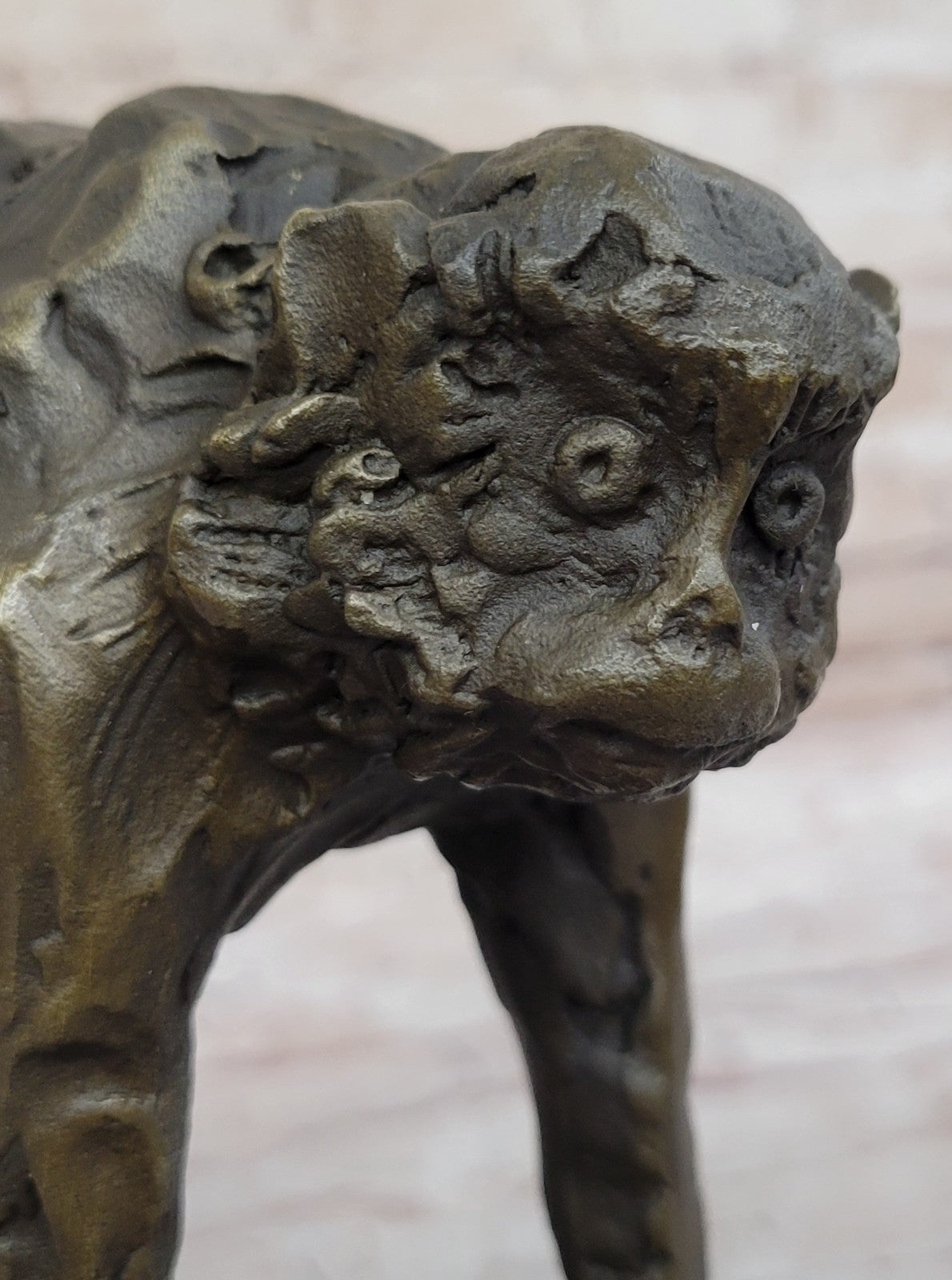 Very Nice Vintage Signed Milo Original Bronze Monkey Sculpture Lost Wax Method