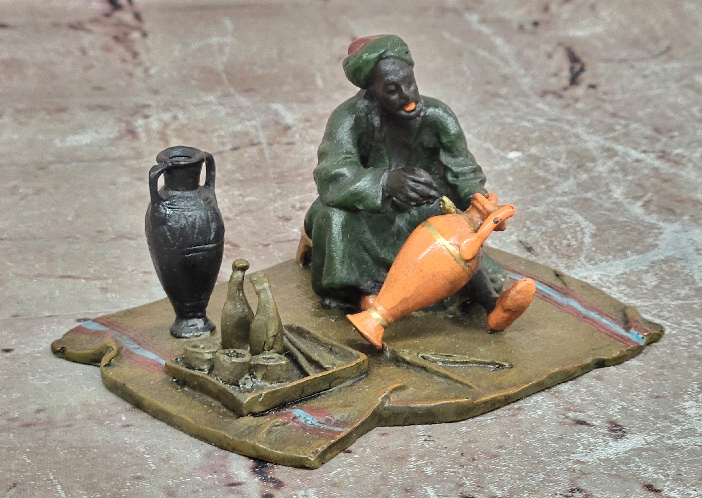 Cold Painted Vienna Bronze Arabian Potter Orientalist Art Collectible