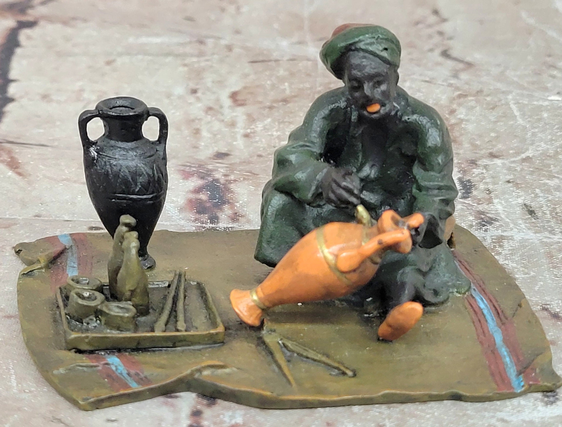 Cold Painted Vienna Bronze Arabian Potter Orientalist Art Collectible
