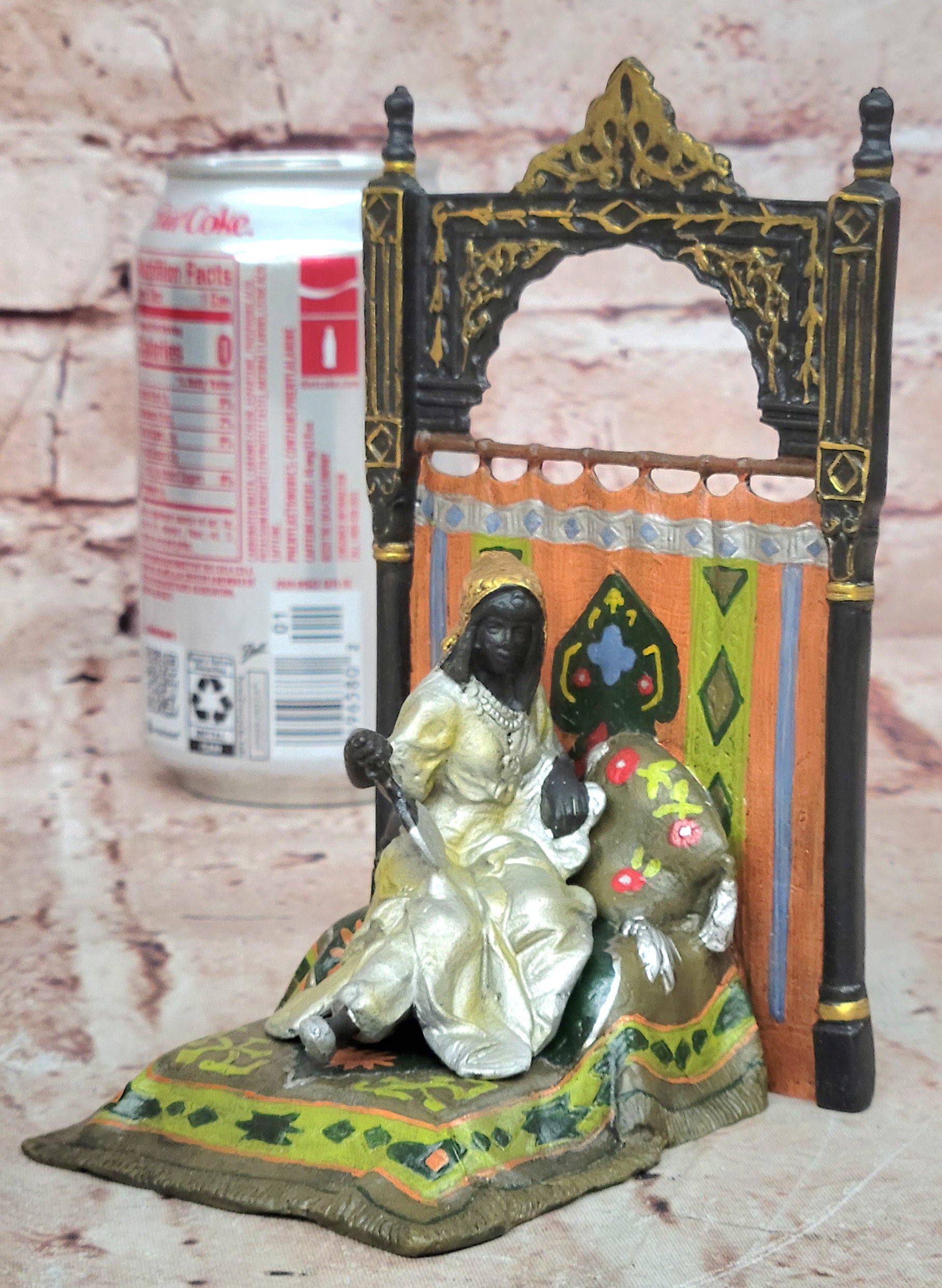 Austrian Franz Bergman Bronze Sculpture Woman on Carpet Vienna Collectible Artwork