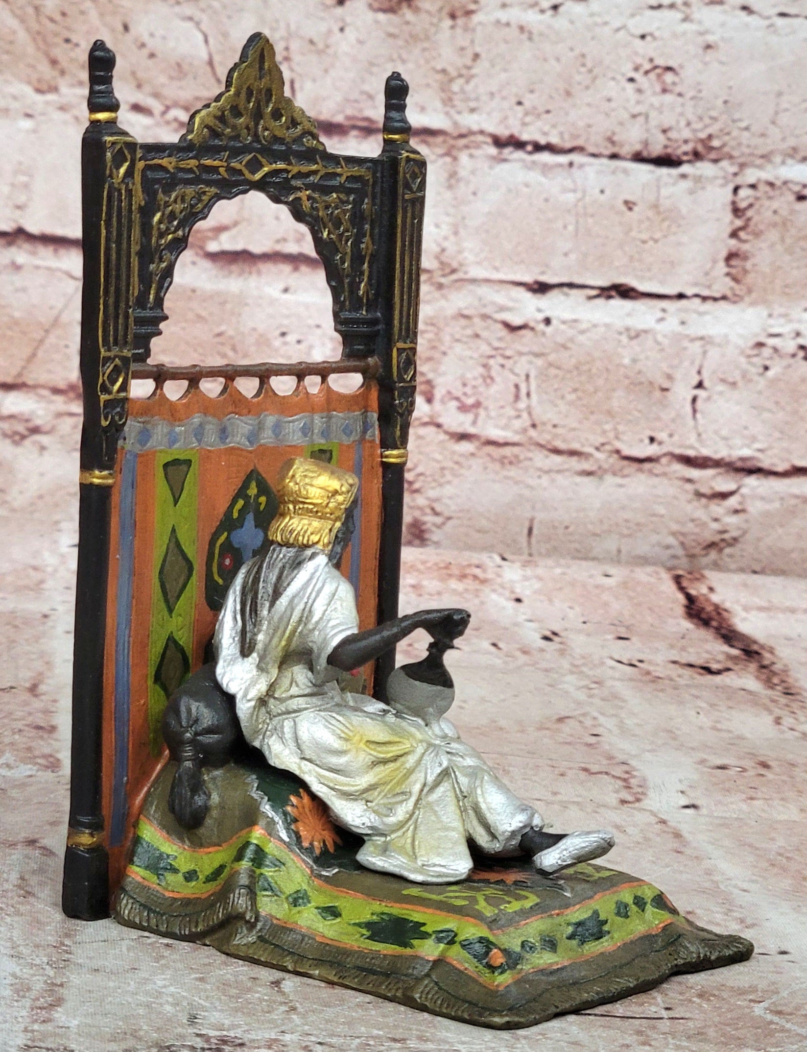 Austrian Franz Bergman Bronze Sculpture Woman on Carpet Vienna Collectible Artwork
