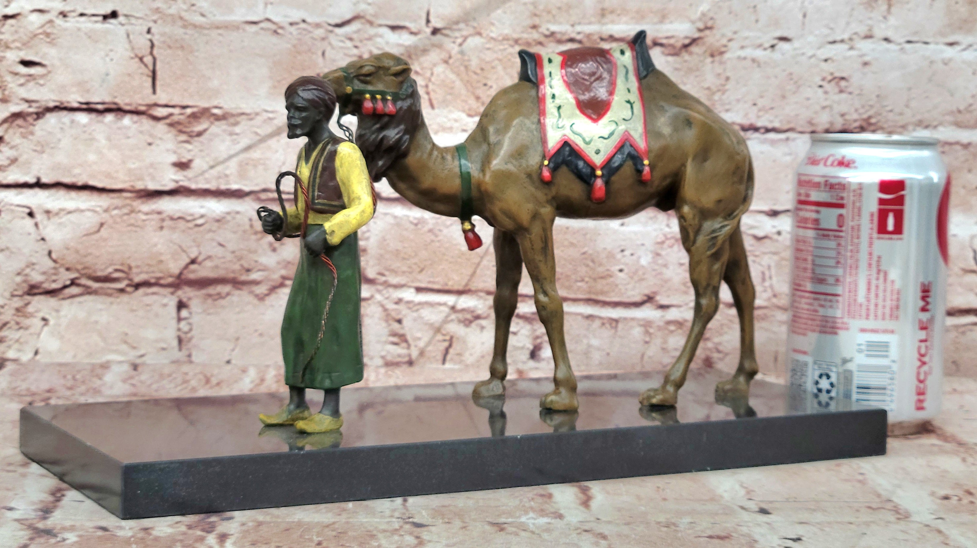 Franz Bergman Bronze Camel Rider Figurine Oriental Scene Fine Art Collectible Statue