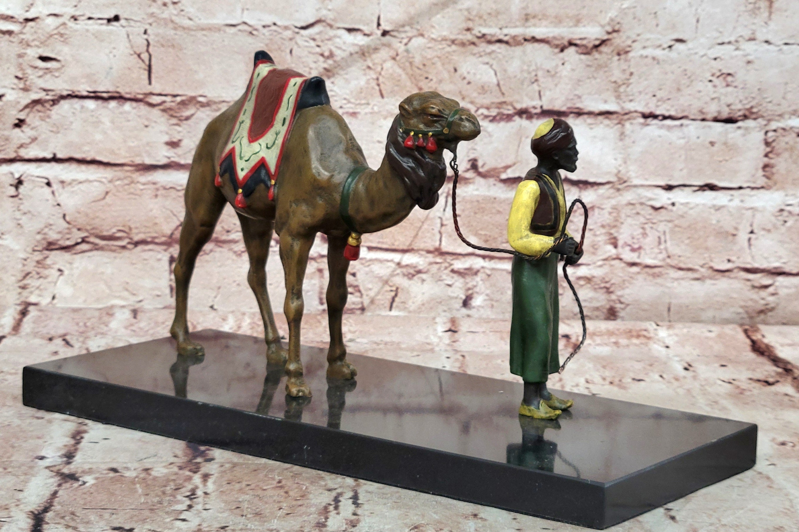 Franz Bergman Bronze Camel Rider Figurine Oriental Scene Fine Art Collectible Statue