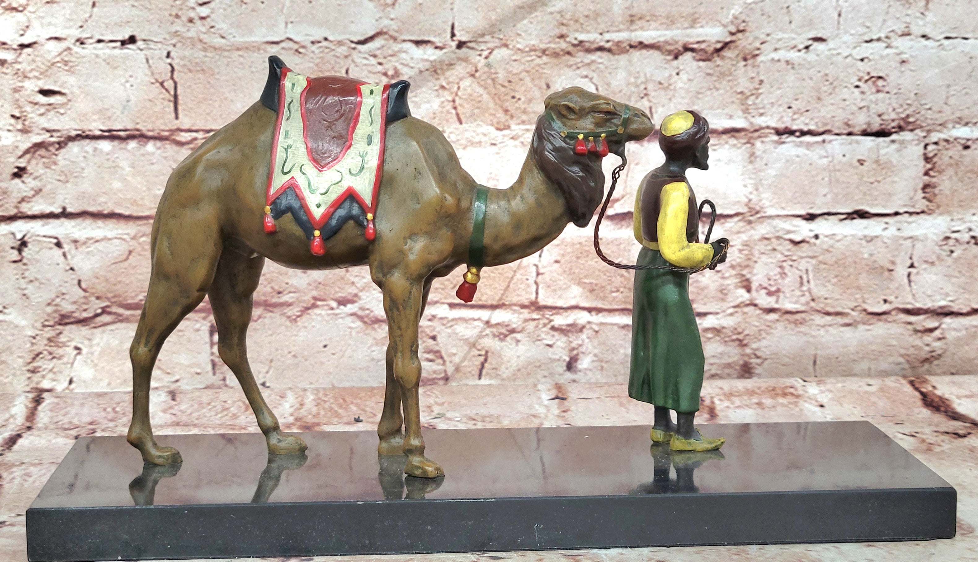 Franz Bergman Bronze Camel Rider Figurine Oriental Scene Fine Art Collectible Statue