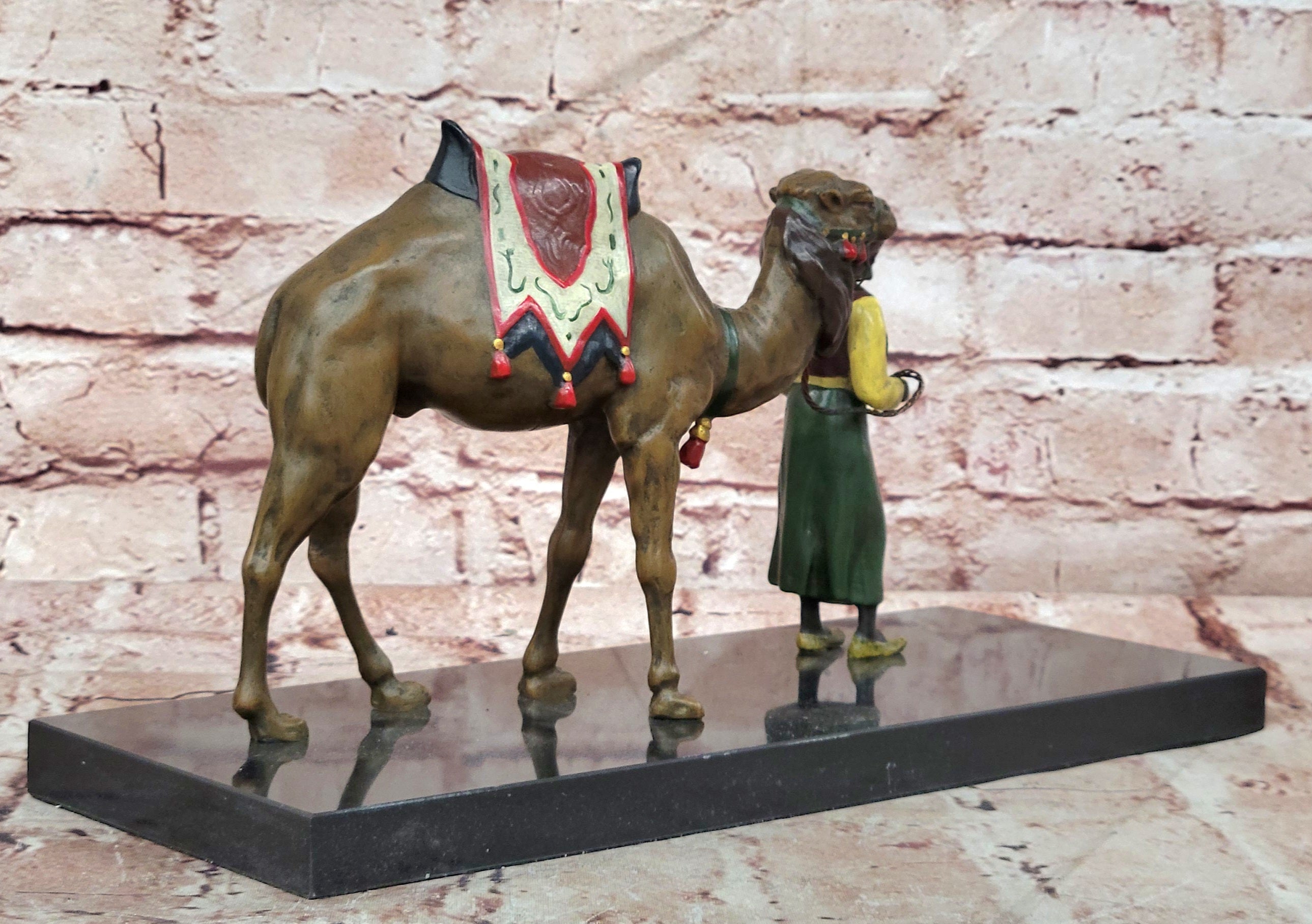 Franz Bergman Bronze Camel Rider Figurine Oriental Scene Fine Art Collectible Statue